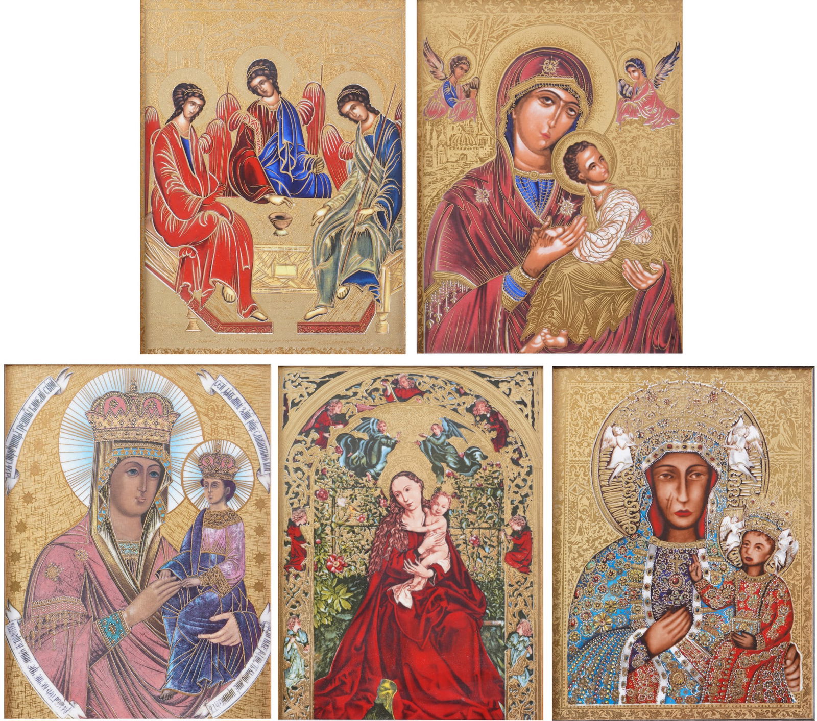 5 porcelain icons - Freundl, (1 of 16)