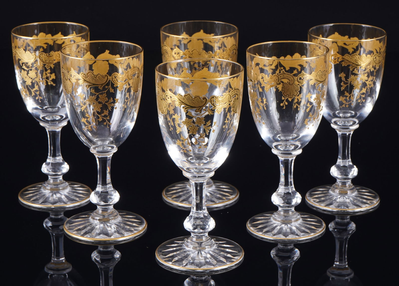 St. Louis Massenet 6 dessert wine glasses, (1 of 2)