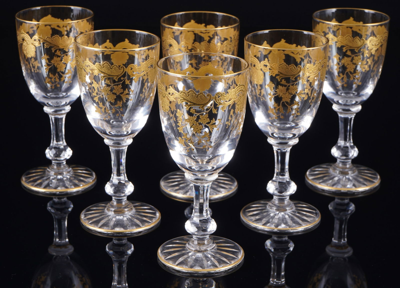 St. Louis Massenet 6 dessert wine glasses, (1 of 3)