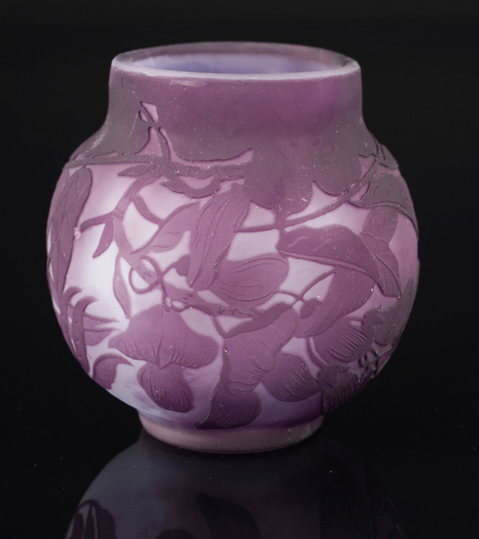 Emile Galle (1846-1904) Wisteria Miniature Vase, (1 of 7)