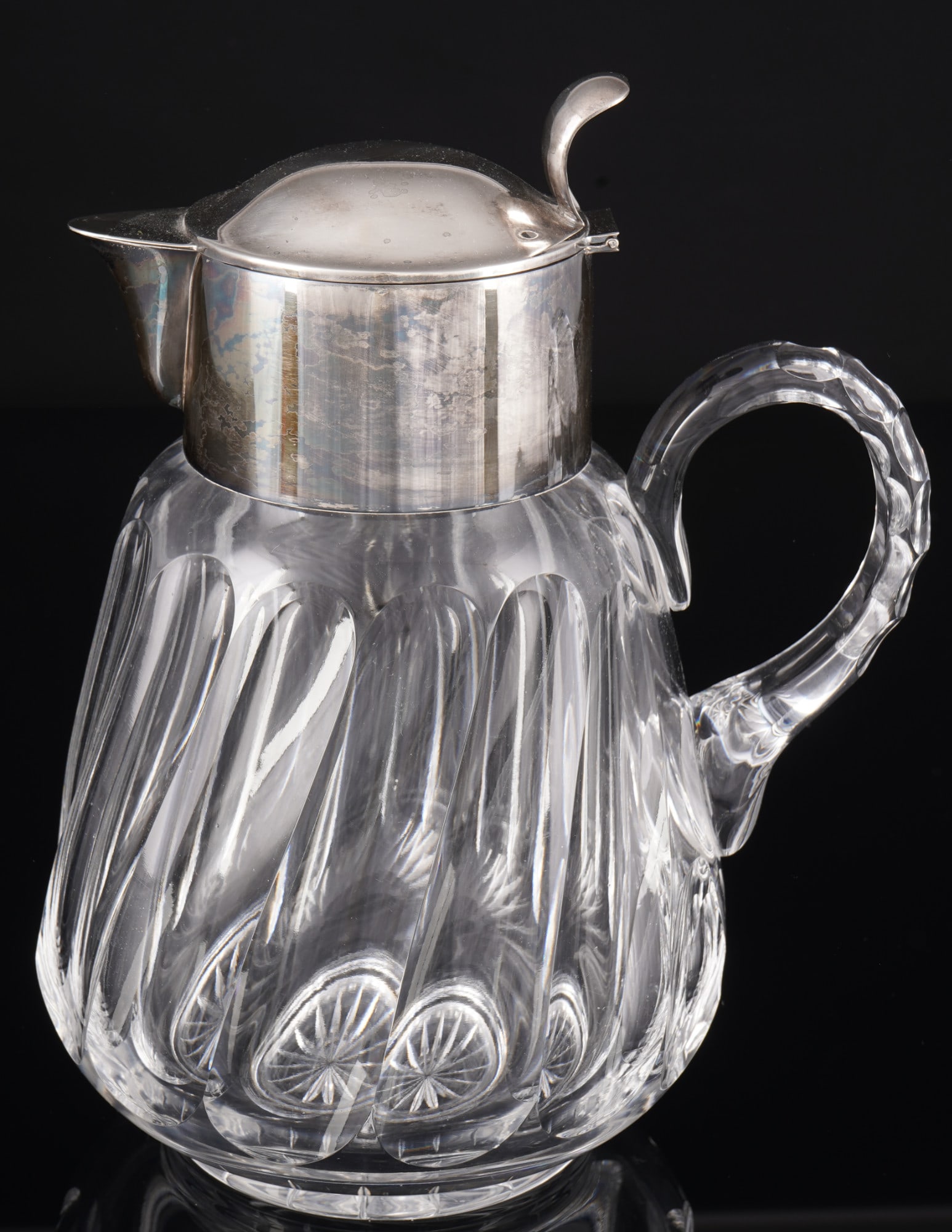 Large 925 silver crystal teapot, (1 of 6)