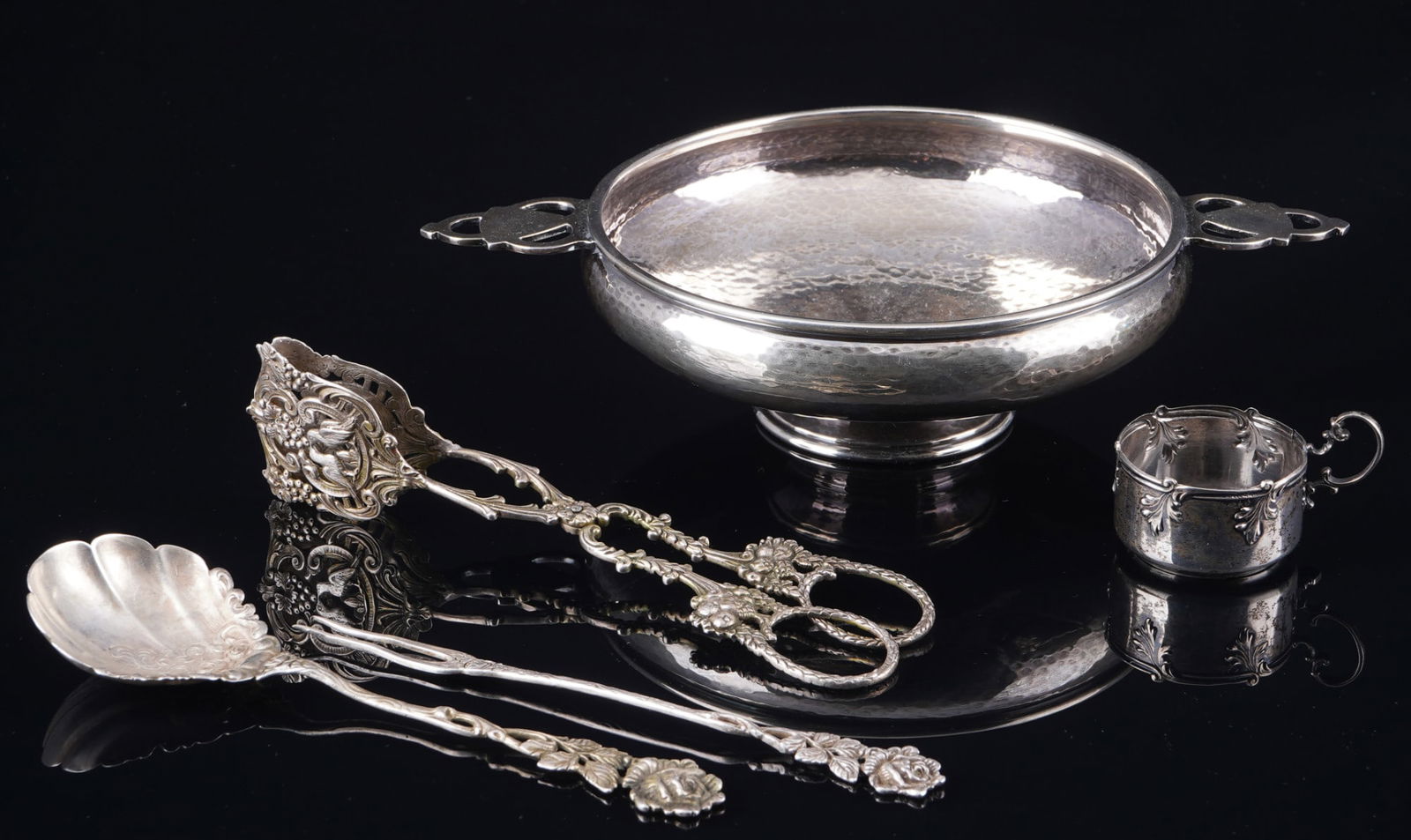 835 - 925 silver collection of 5 decorative objects, (1 of 5)