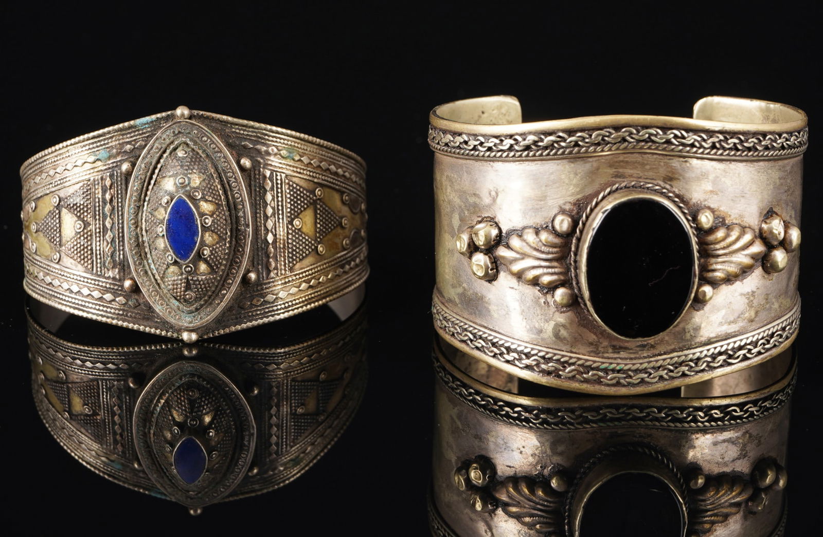 Two silver Berber bangles, North Africa, (1 of 7)