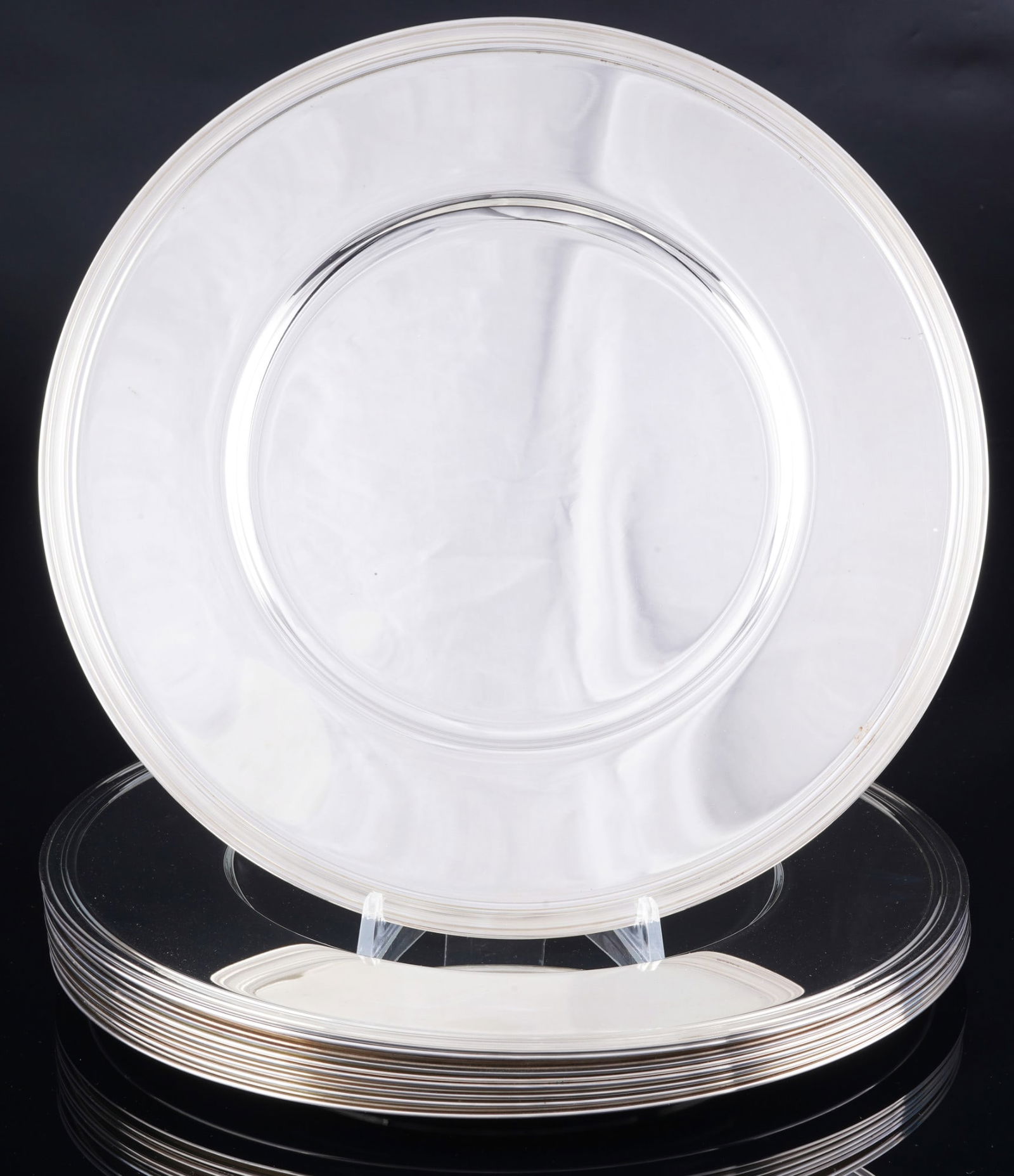 Christofle Albi 9 charger plates - silver-plated, (1 of 4)