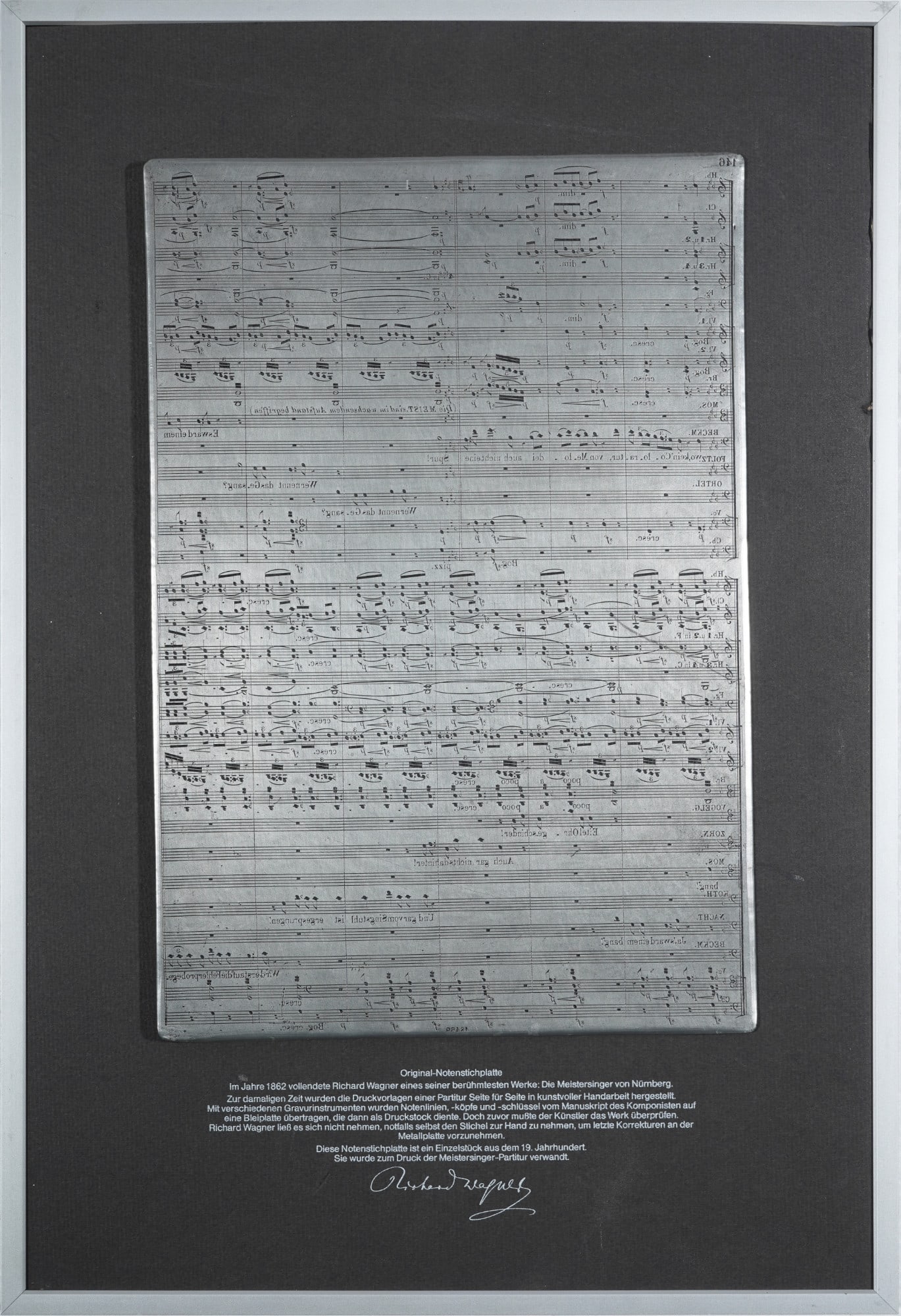 Richard Wagner - original music engraving plate "Die Meistersinger von Nürnberg" (1 of 3)