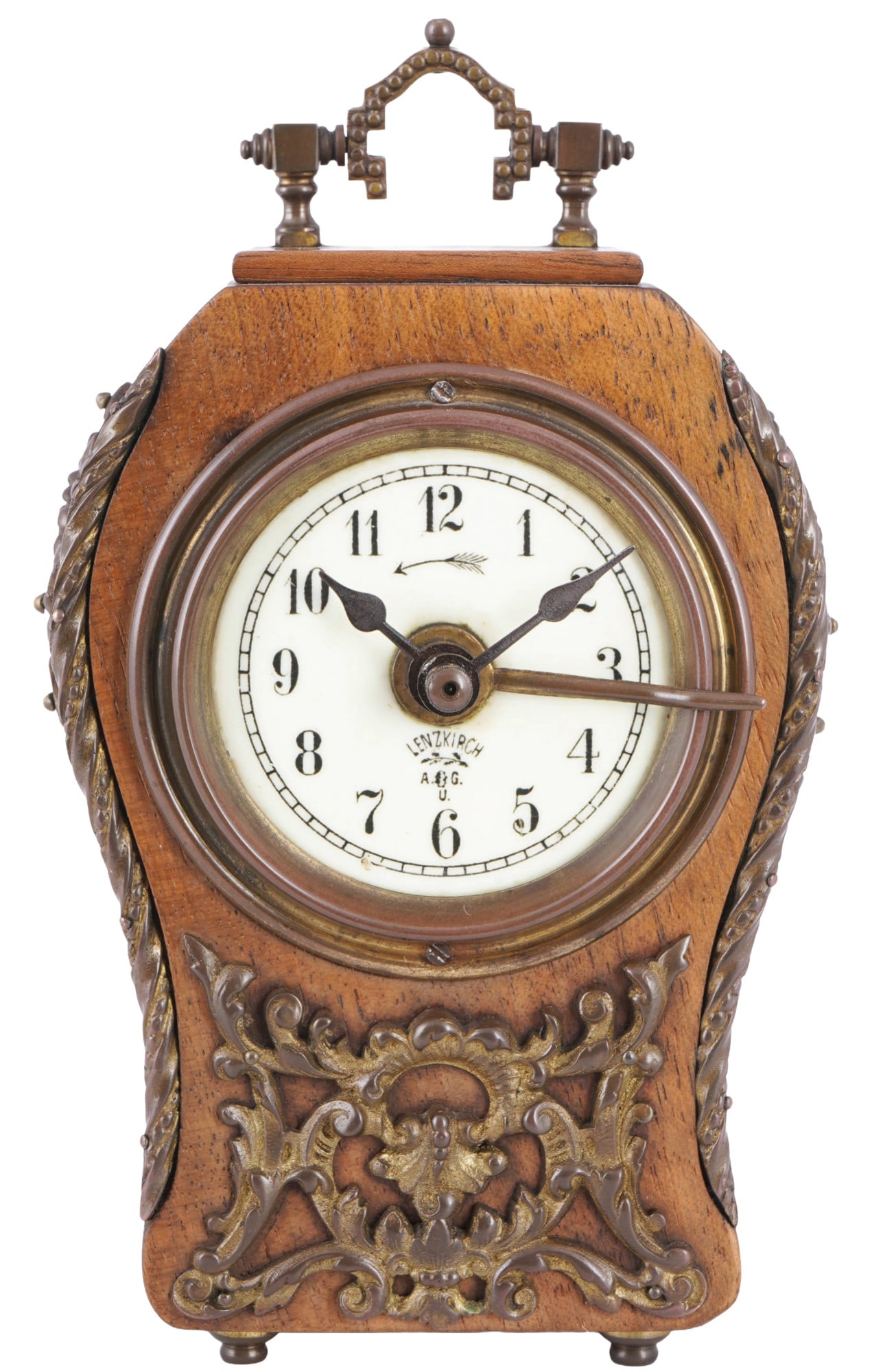 A.G.U. Lenzkirch alarm clock, table clock, circa 1920 (1 of 5)