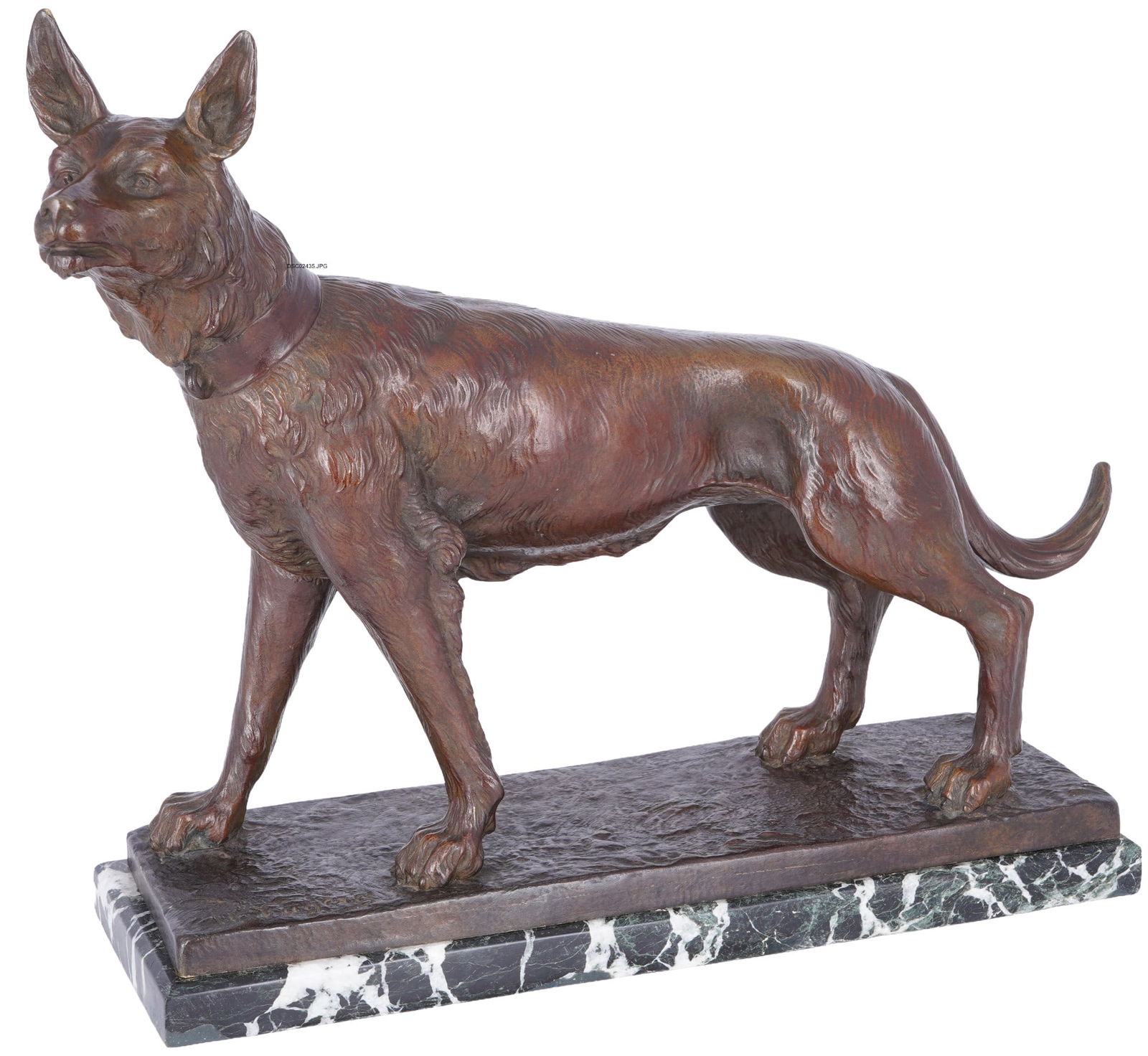 Henry FUGÈRE (1872-1944) bronze Le Berger - the shepherd dog, (1 of 6)