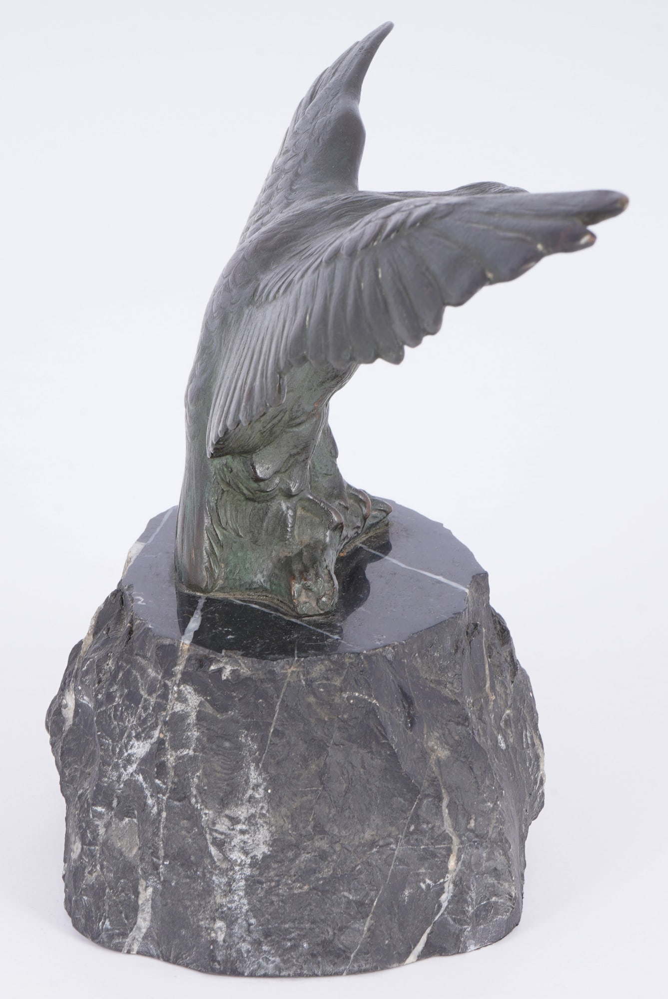 Bronze eagle with outstretched wings, - 4