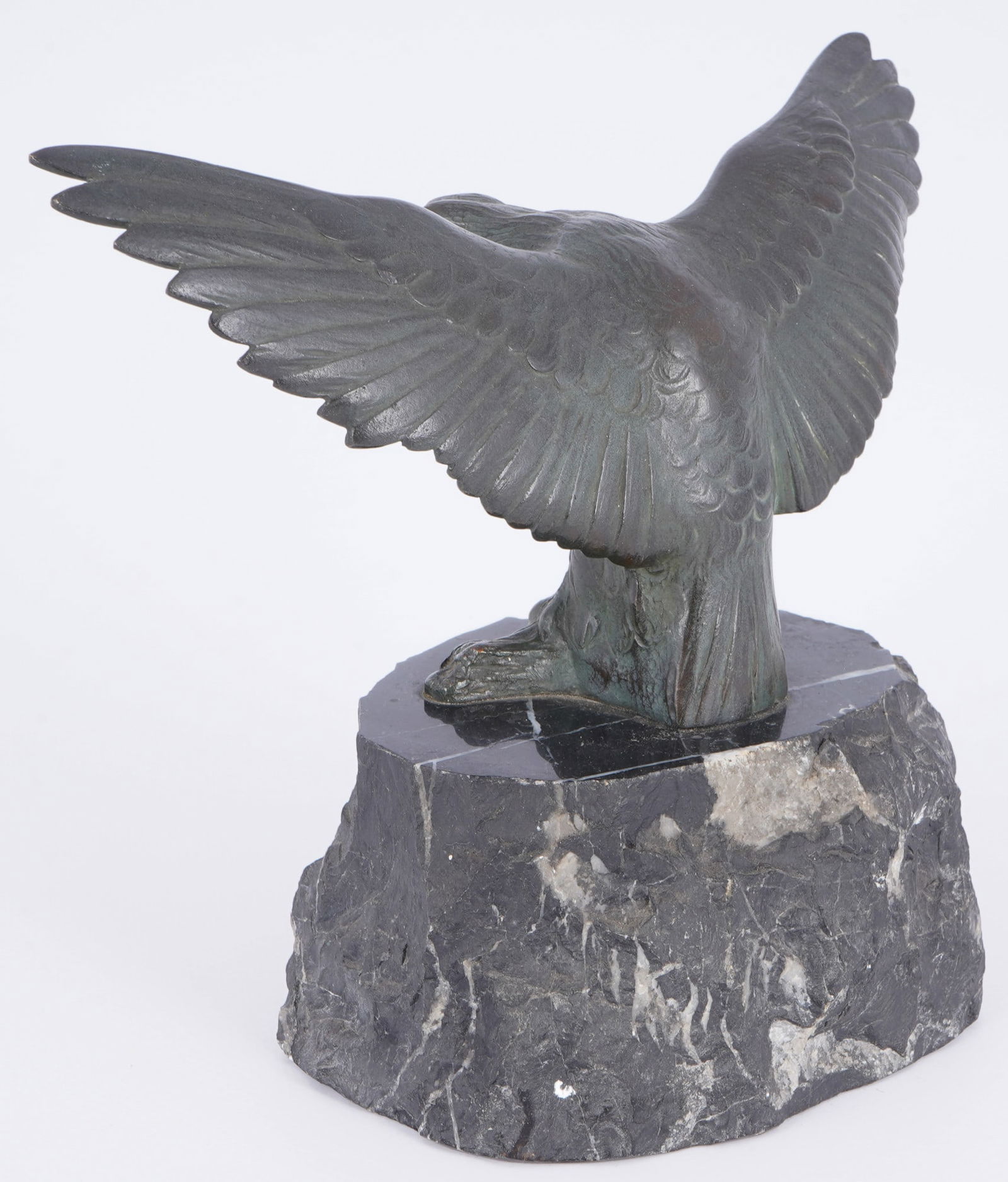 Bronze eagle with outstretched wings, - 5