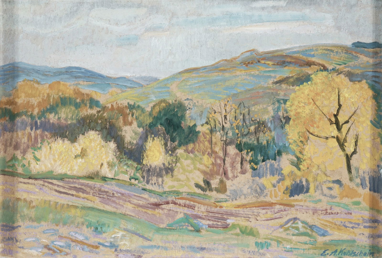 Edmund Anton KOHLSCHEIN (1900-1996) Wide Landscape, (1 of 4)