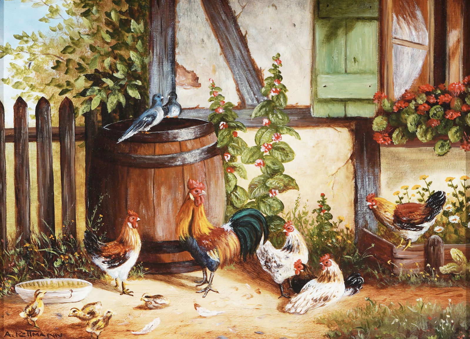 Albert ROTTMANN (1947-2019) Chicken yard, (1 of 4)