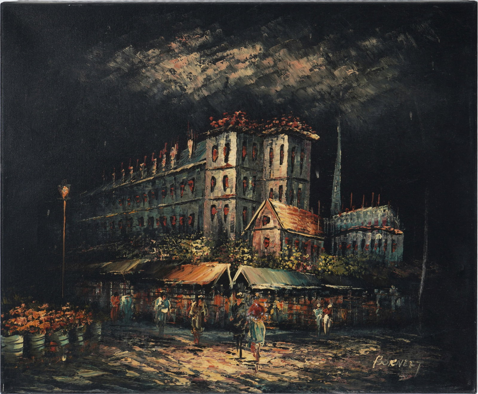 Caroline C. Burnett (1877-1950) Parisian street scene, (1 of 4)