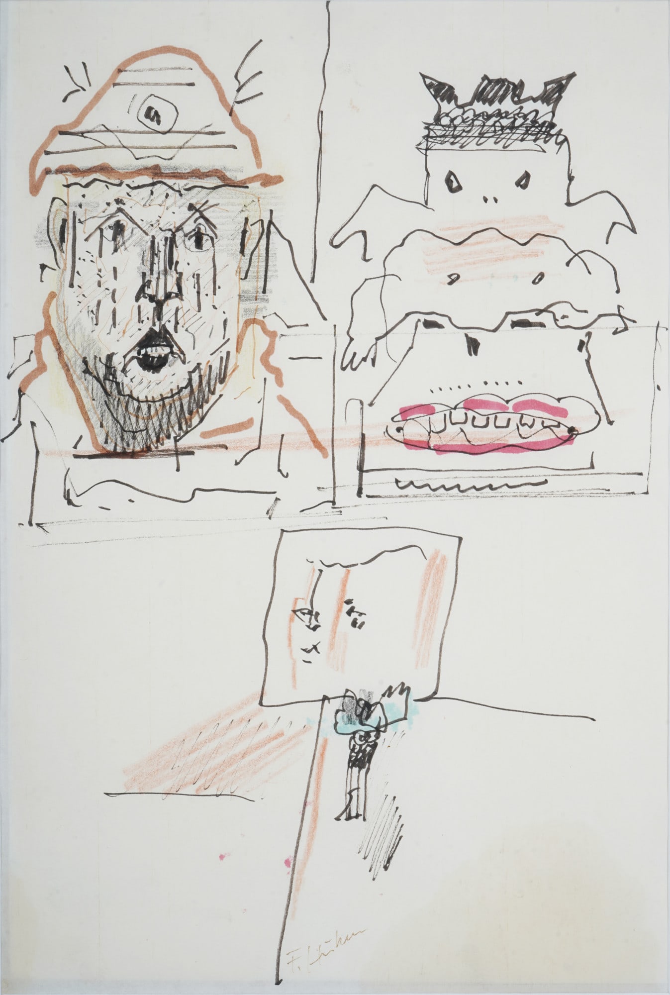 Fritz HUHNEN (1895-1981) The Grimace Show, (1 of 3)