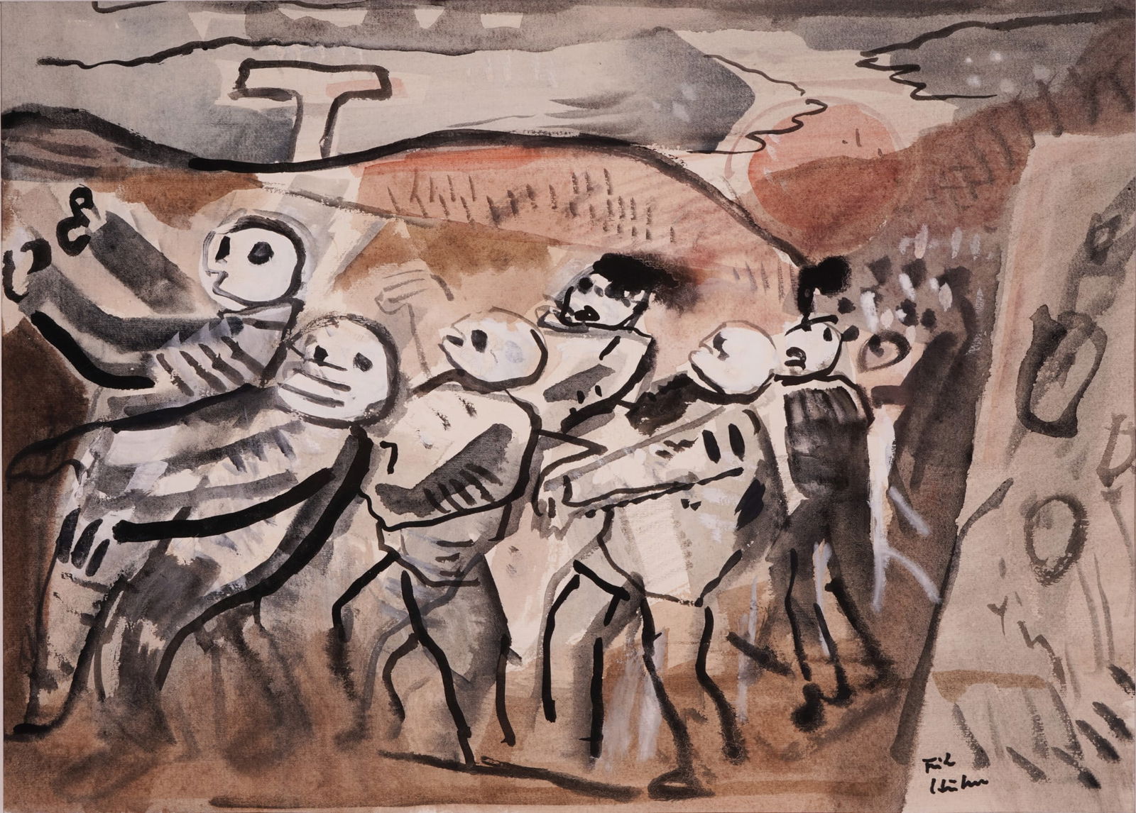 Fritz HUHNEN (1895-1981) The March, (1 of 3)