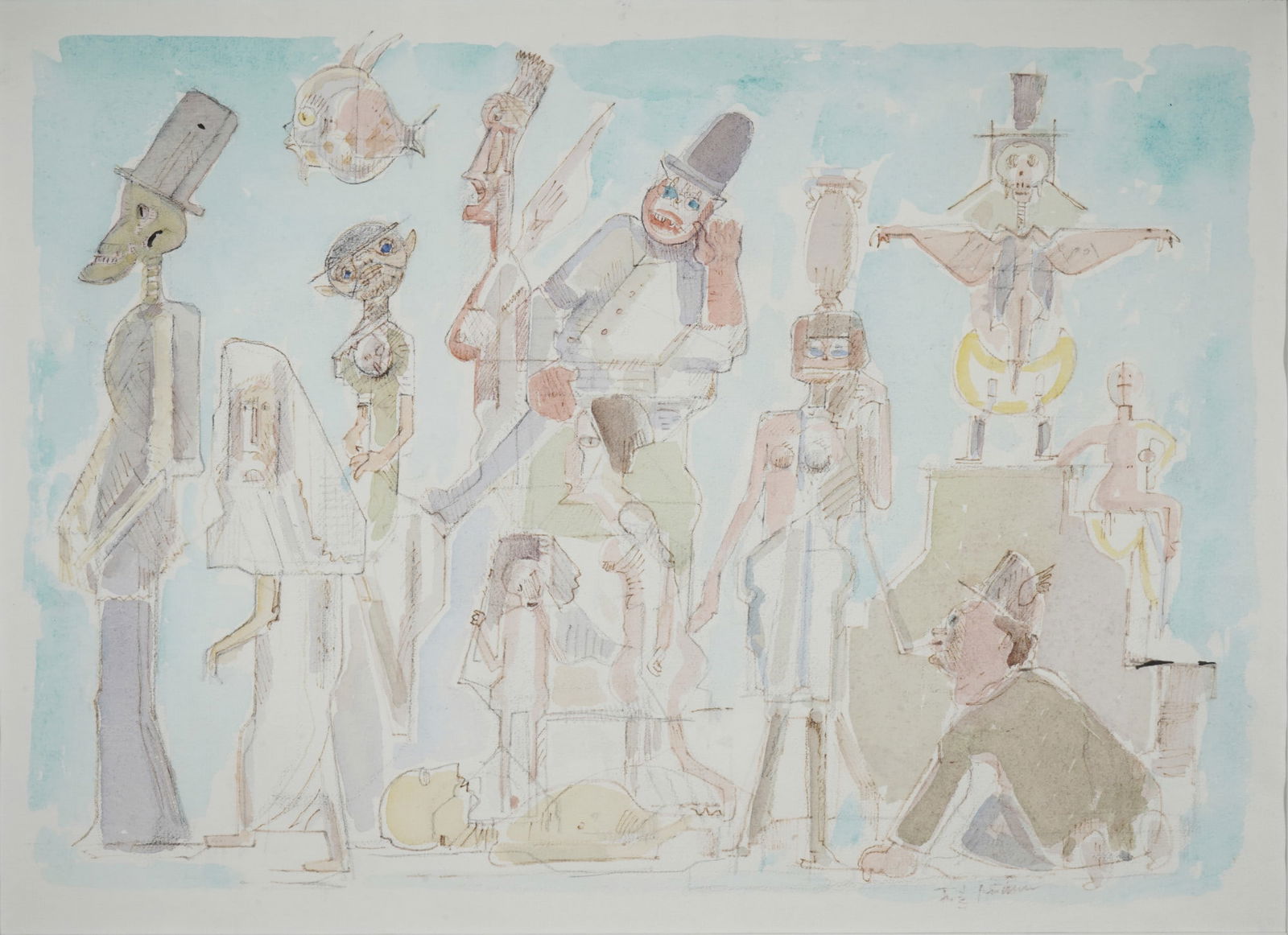 Fritz HUHNEN (1895-1981) Carnival of Curiosities, (1 of 3)