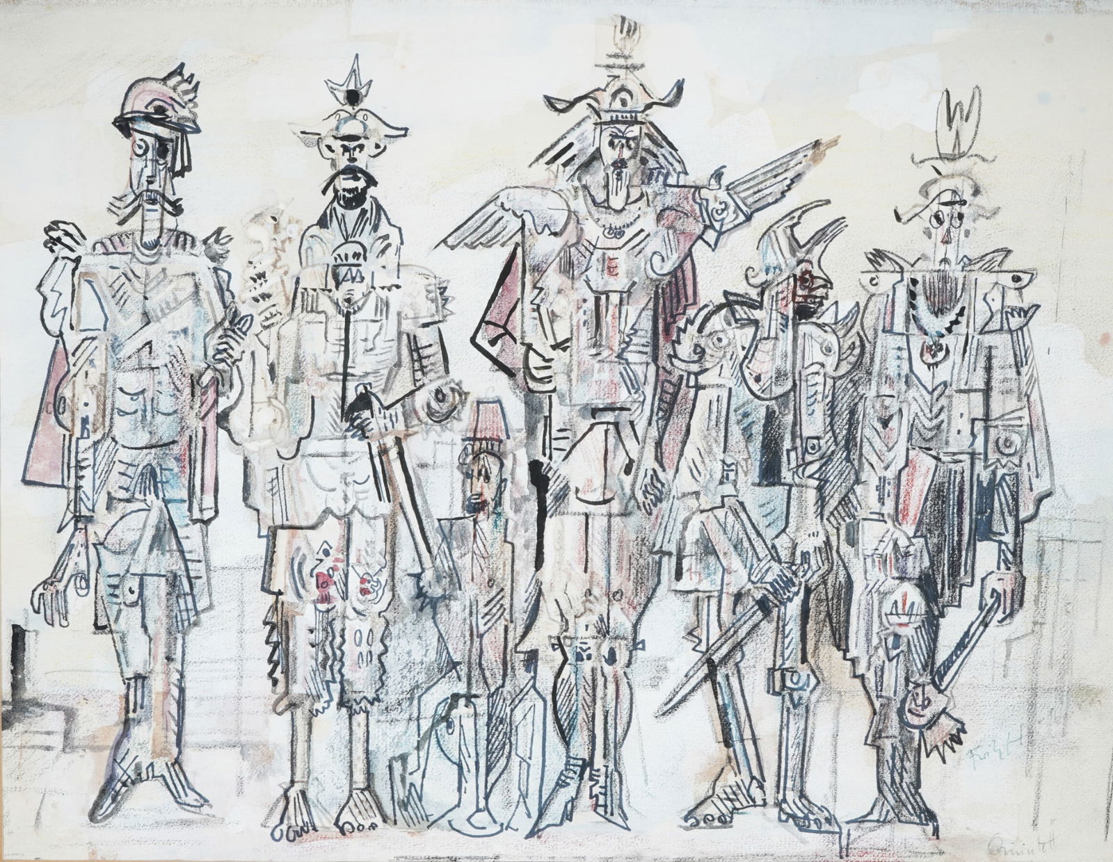 Fritz HUHNEN (1895-1981) Quintet Stage Design, (1 of 3)