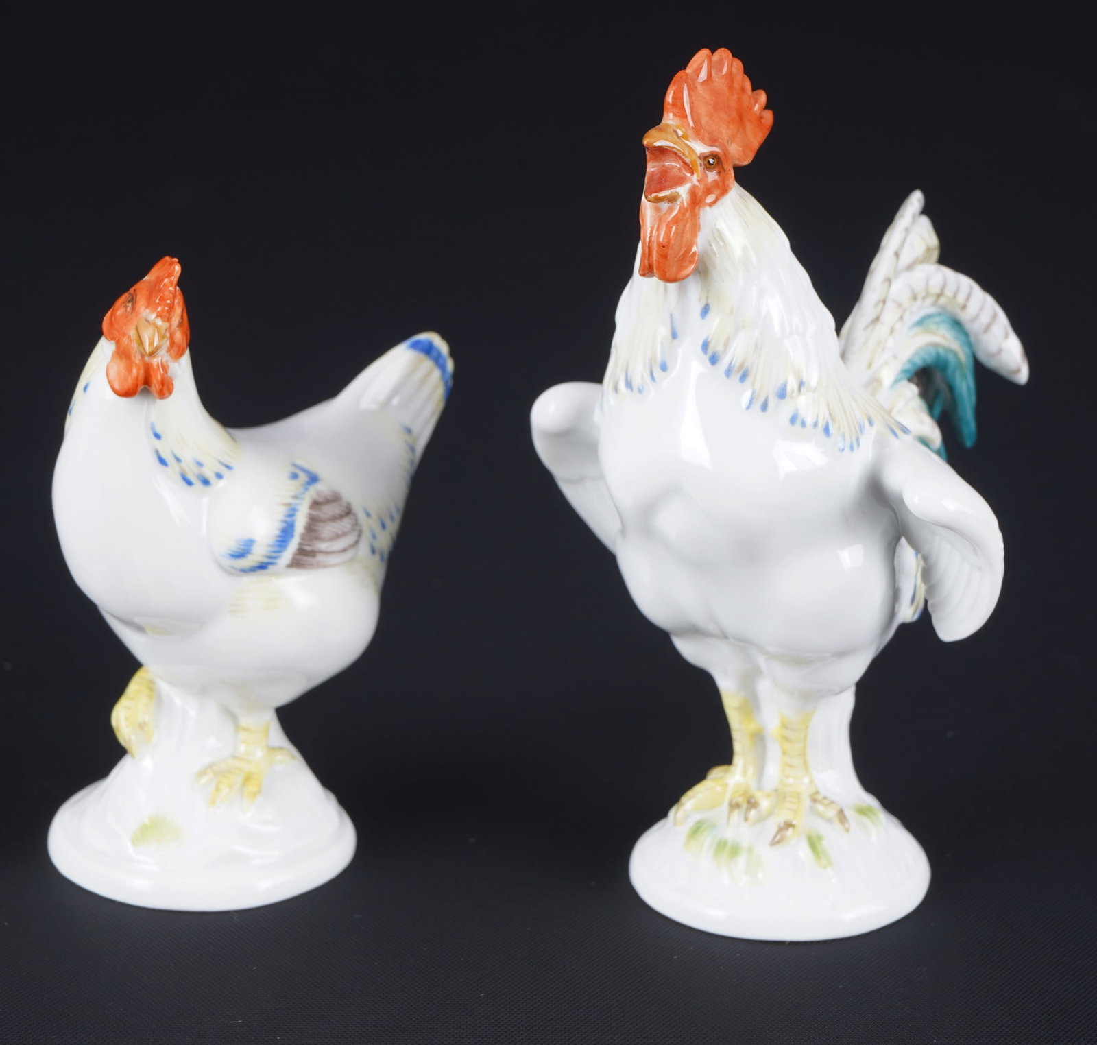 Meissen Poultry rooster and hen 1st choice - Max BOCHMANN, (1 of 7)