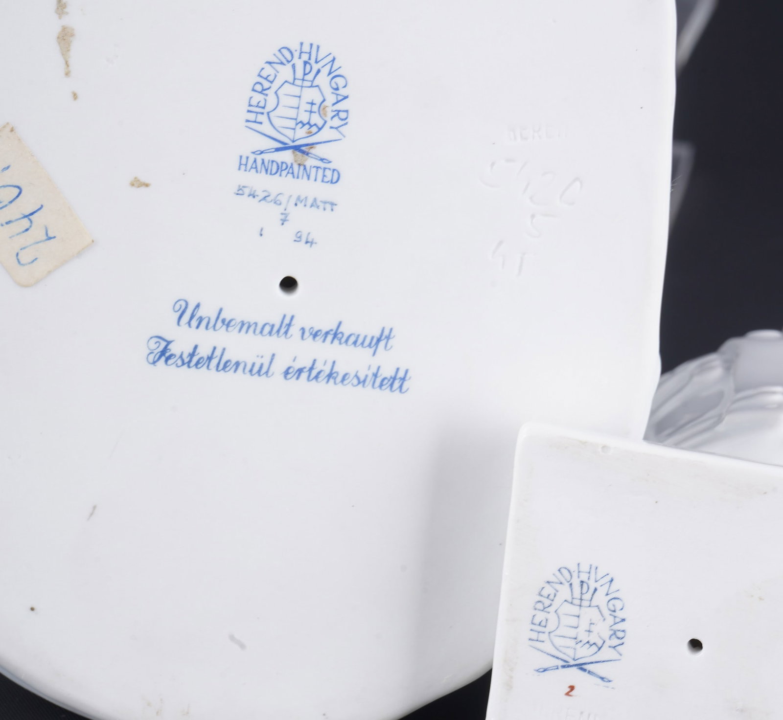 Herend White 7 figures, - 9
