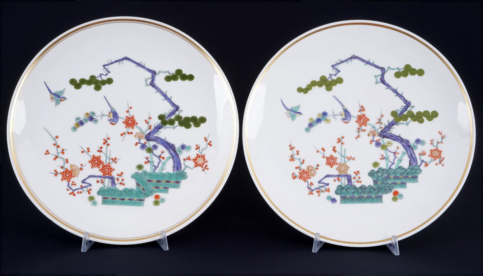 Meissen Three Friends 2 wall plates (1 of 5)