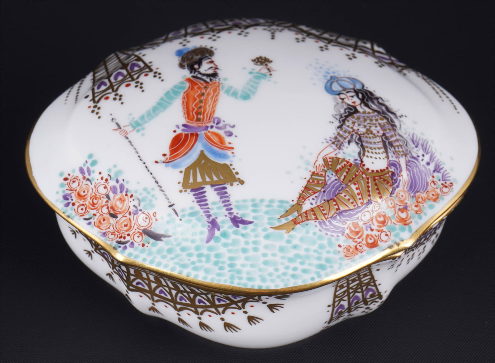 Meissen Arabian Nights lidded box 1st choice - ZEPNER / WERNER, (1 of 6)