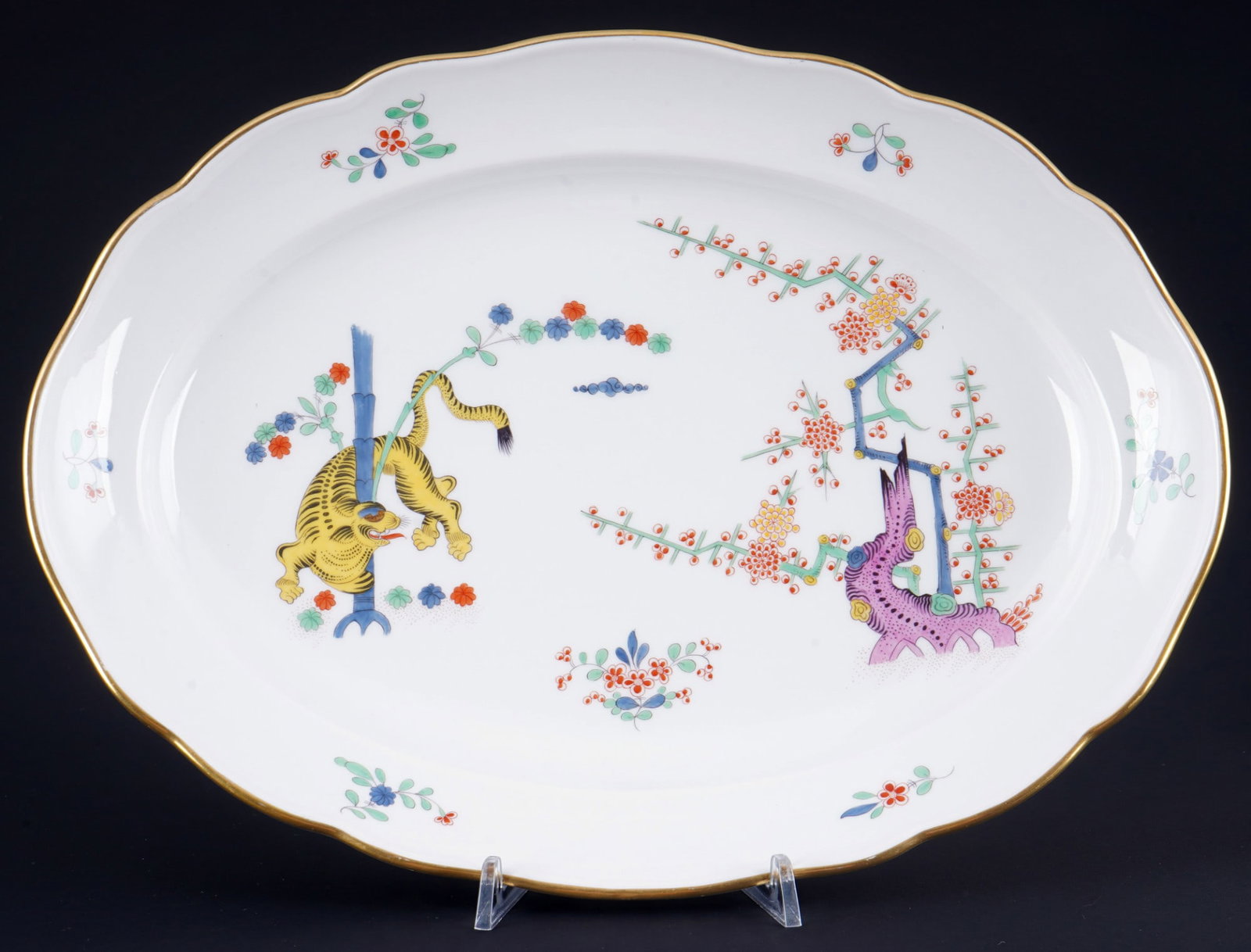 Meissen Old Rich Yellow Lion platter 1st choice, (1 of 5)