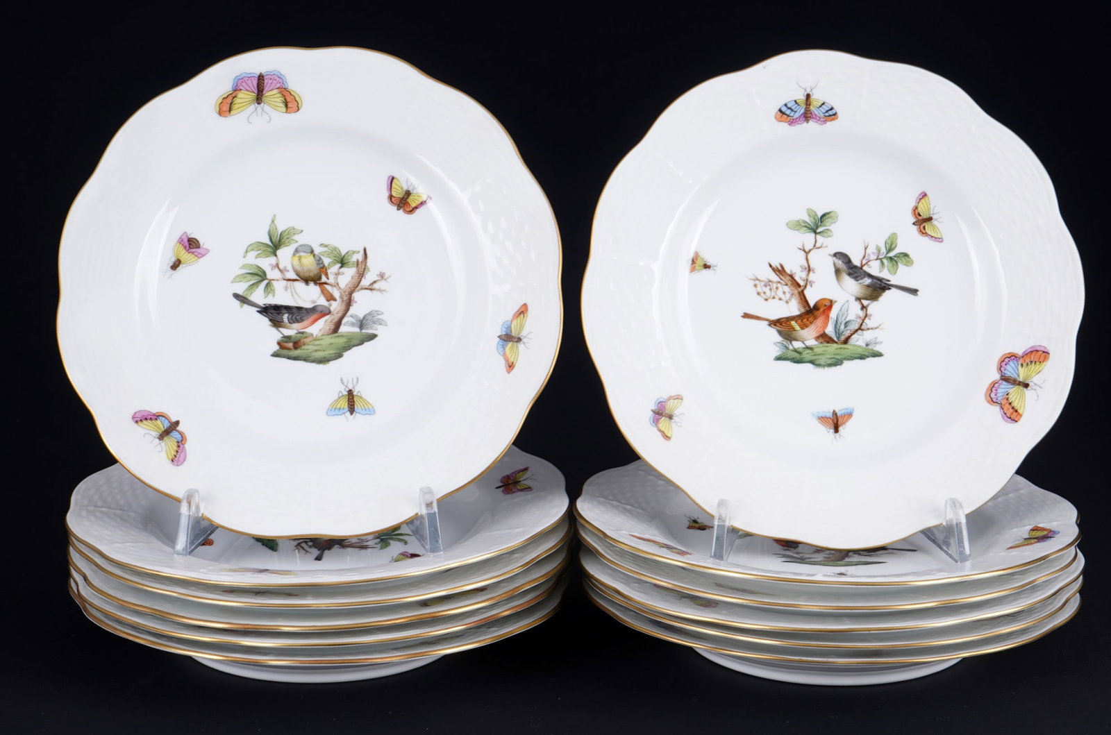 Herend Rothschild 6 dessert plates, (1 of 3)