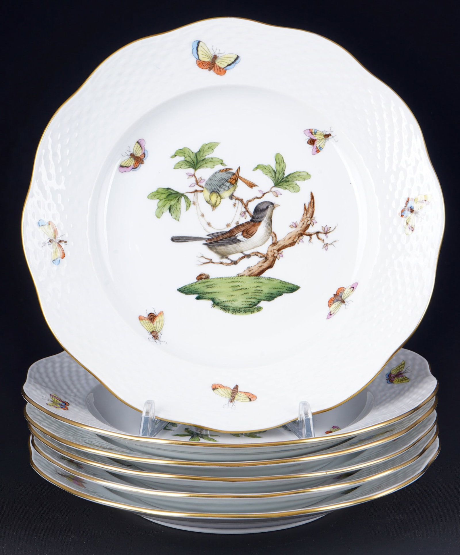 Herend Rothschild 6 dessert plates, (1 of 3)