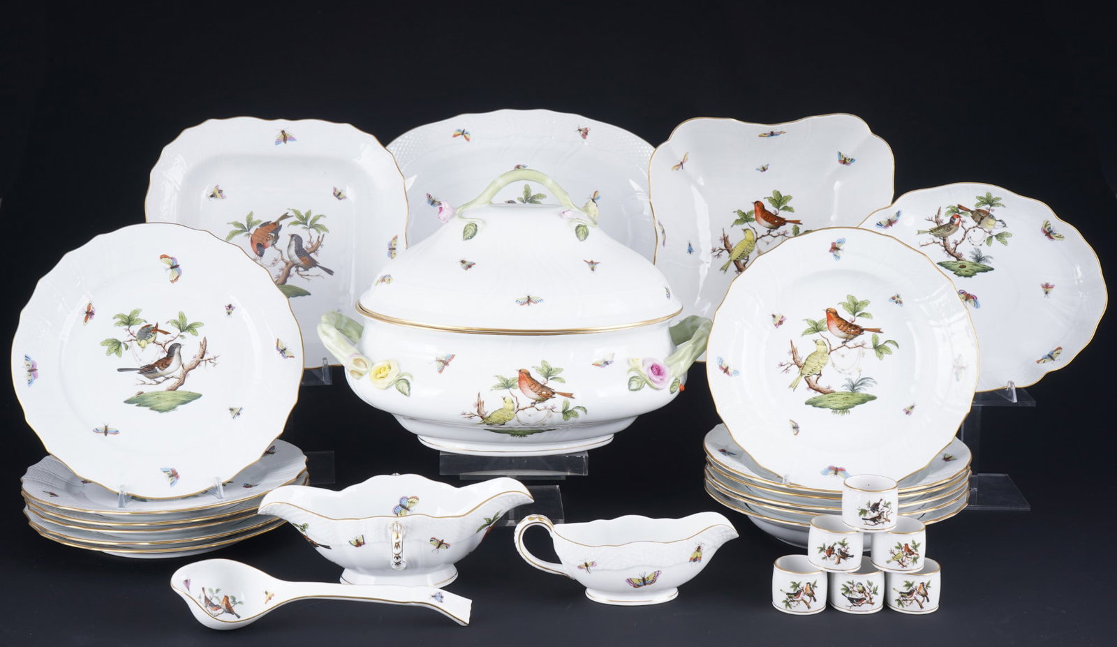 Herend Rothschild dinner service for 6 persons, (1 of 6)