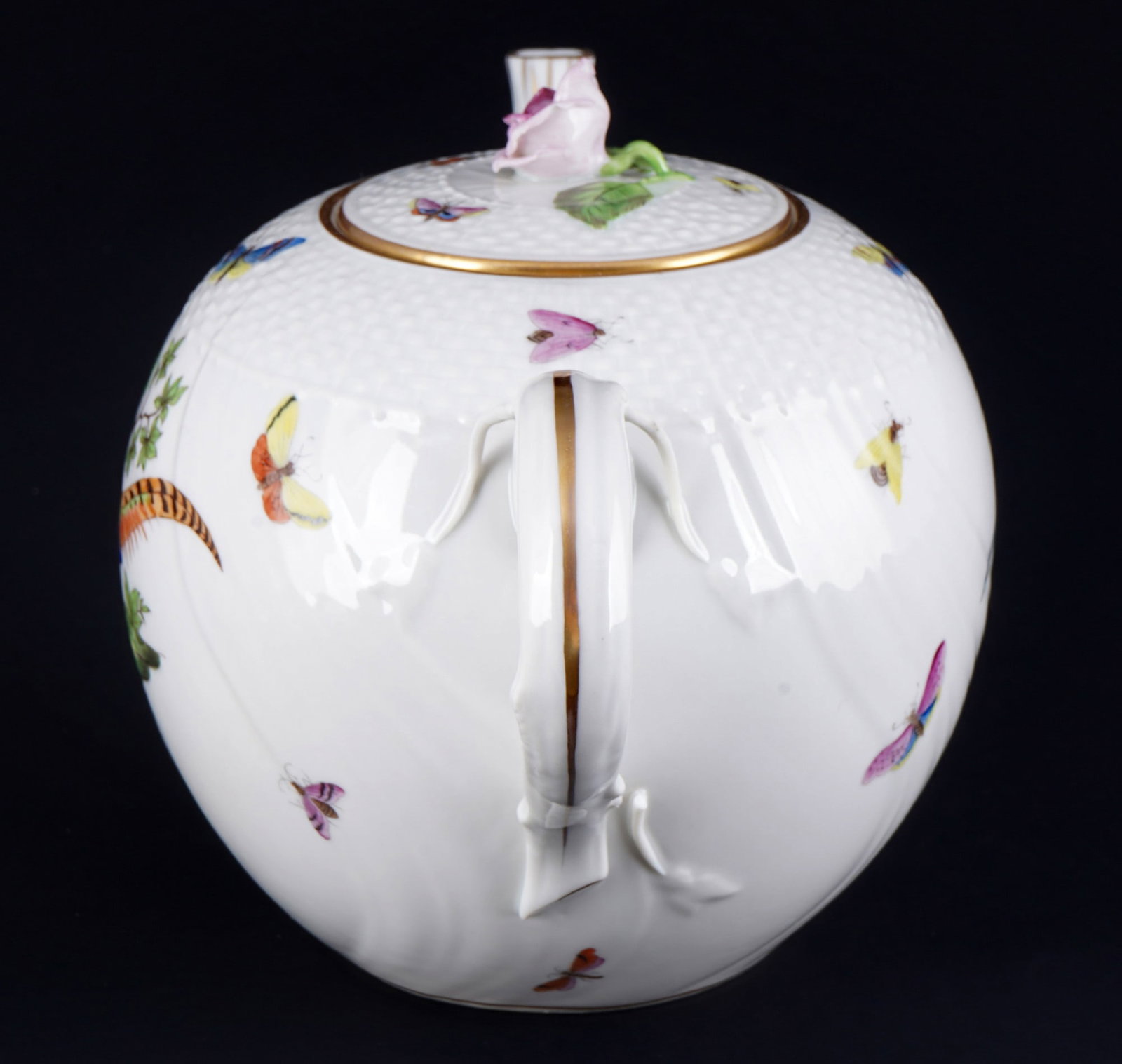 Herend Pheasant large tea pot, - 2
