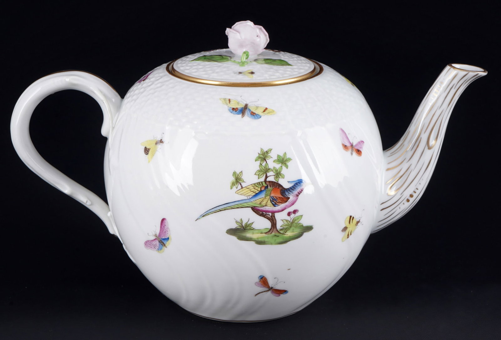 Herend Pheasant large tea pot, - 3