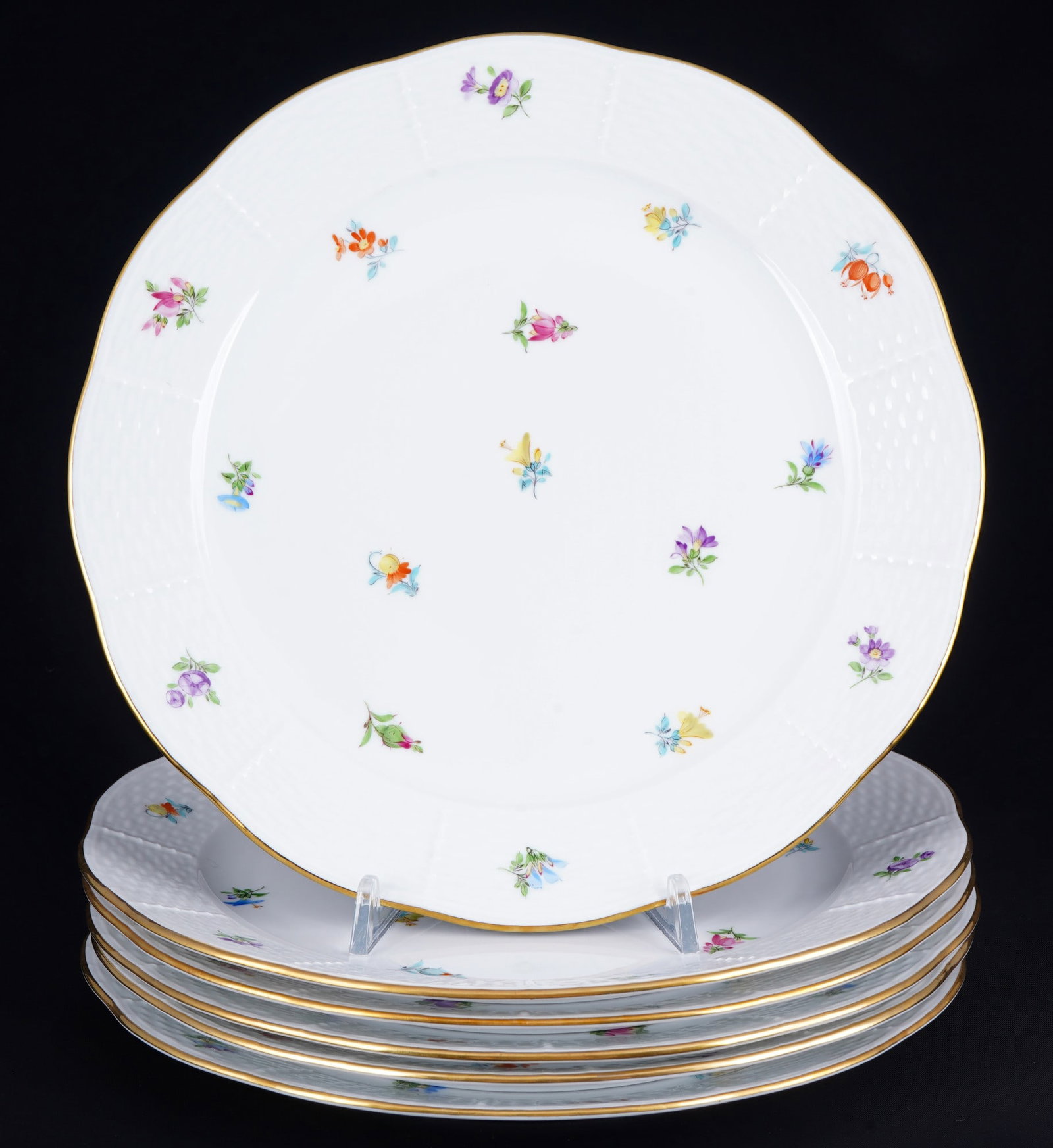 Herend Mille Fleurs 6 dinner plates, (1 of 3)