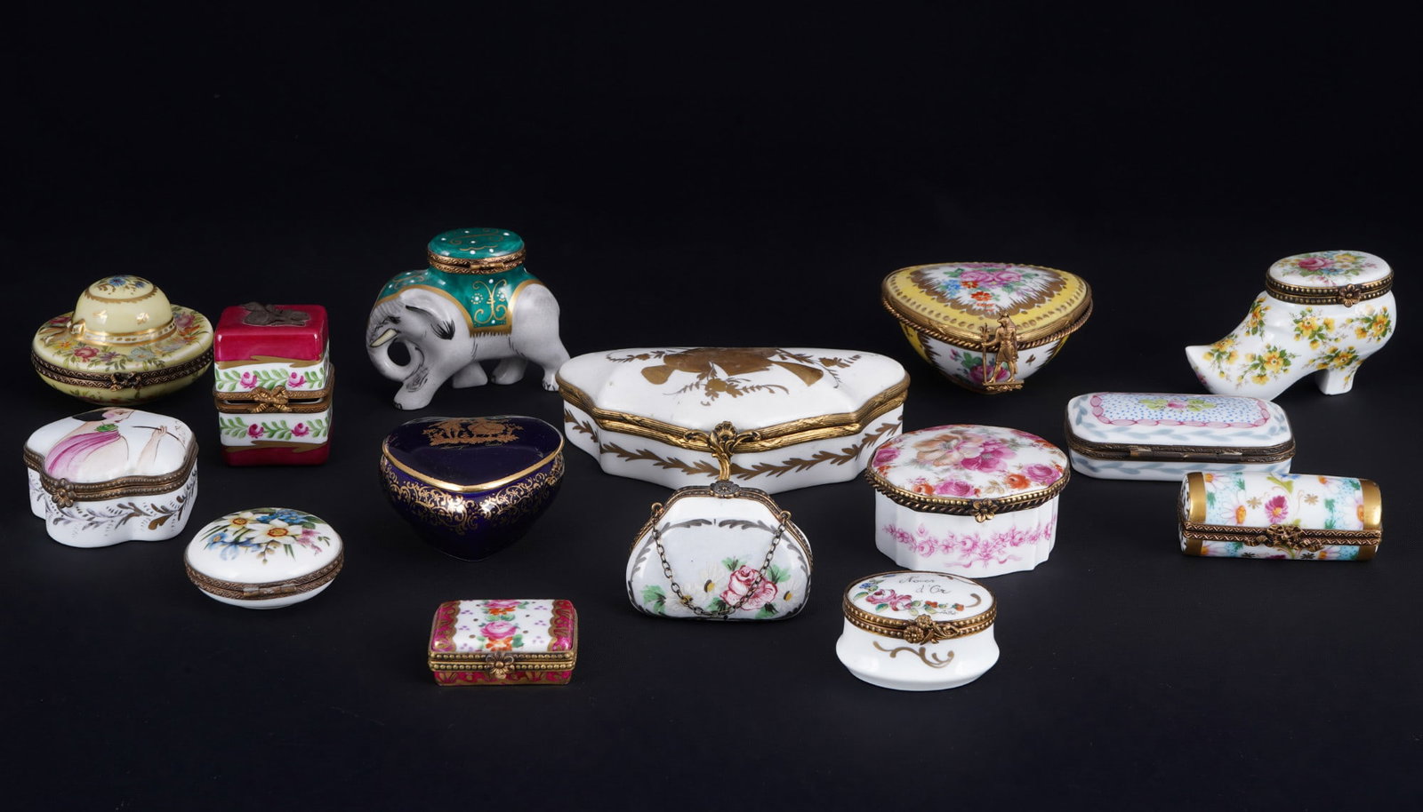 France 15 pill and jewellery boxes - mainly Limoges, (1 of 8)