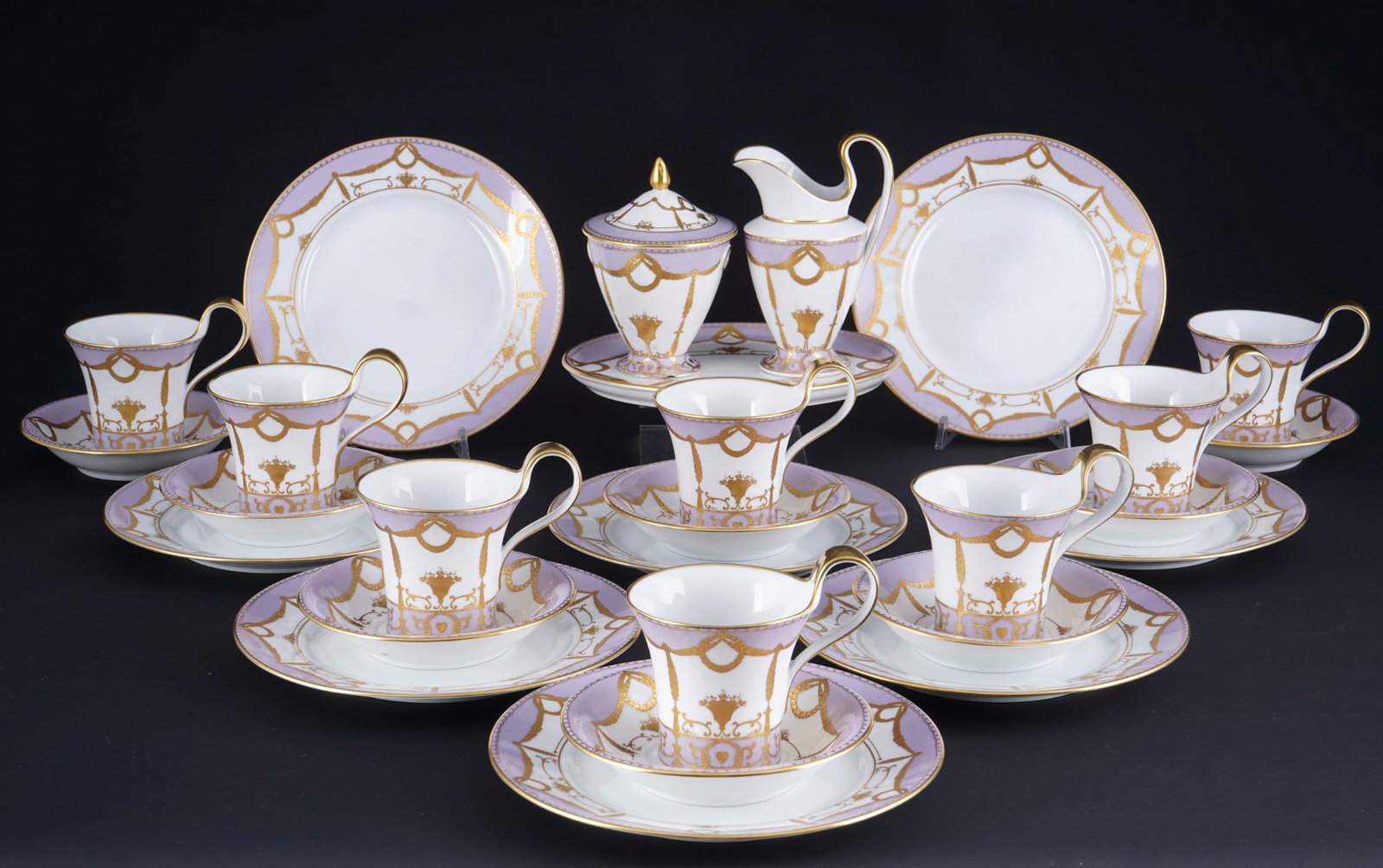 Fuerstenberg Empire Thalia 8 coffee place settings with milk and sugar, (1 of 6)
