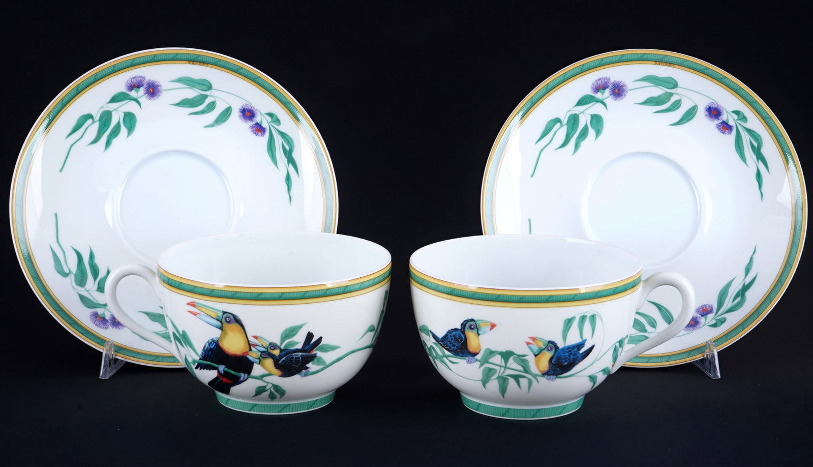 Hermes Paris Toucans 2 large breakfast cups, (1 of 5)
