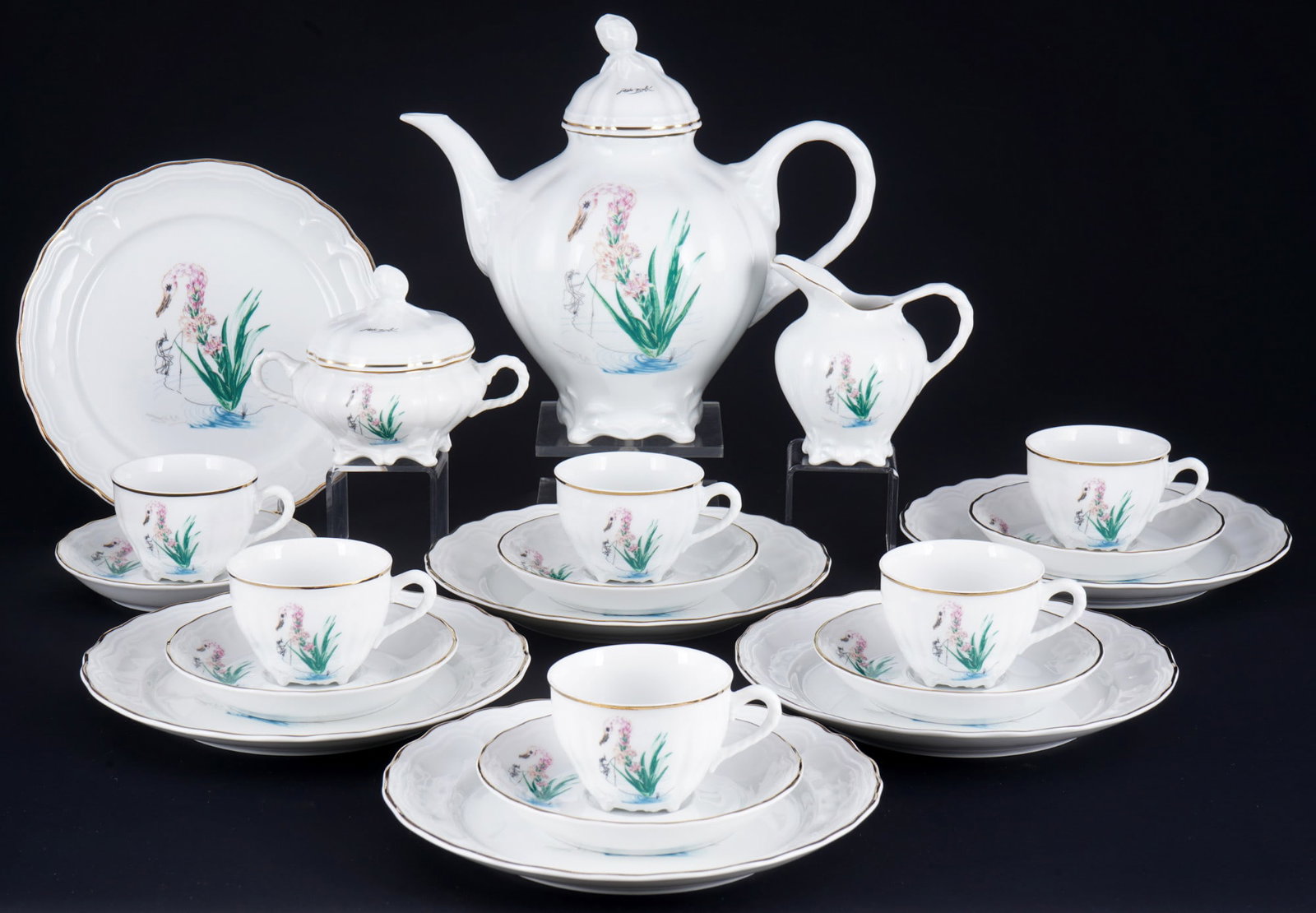 Bidasoa Salvador Flores Dalinianas coffee service for 6 persons, (1 of 6)