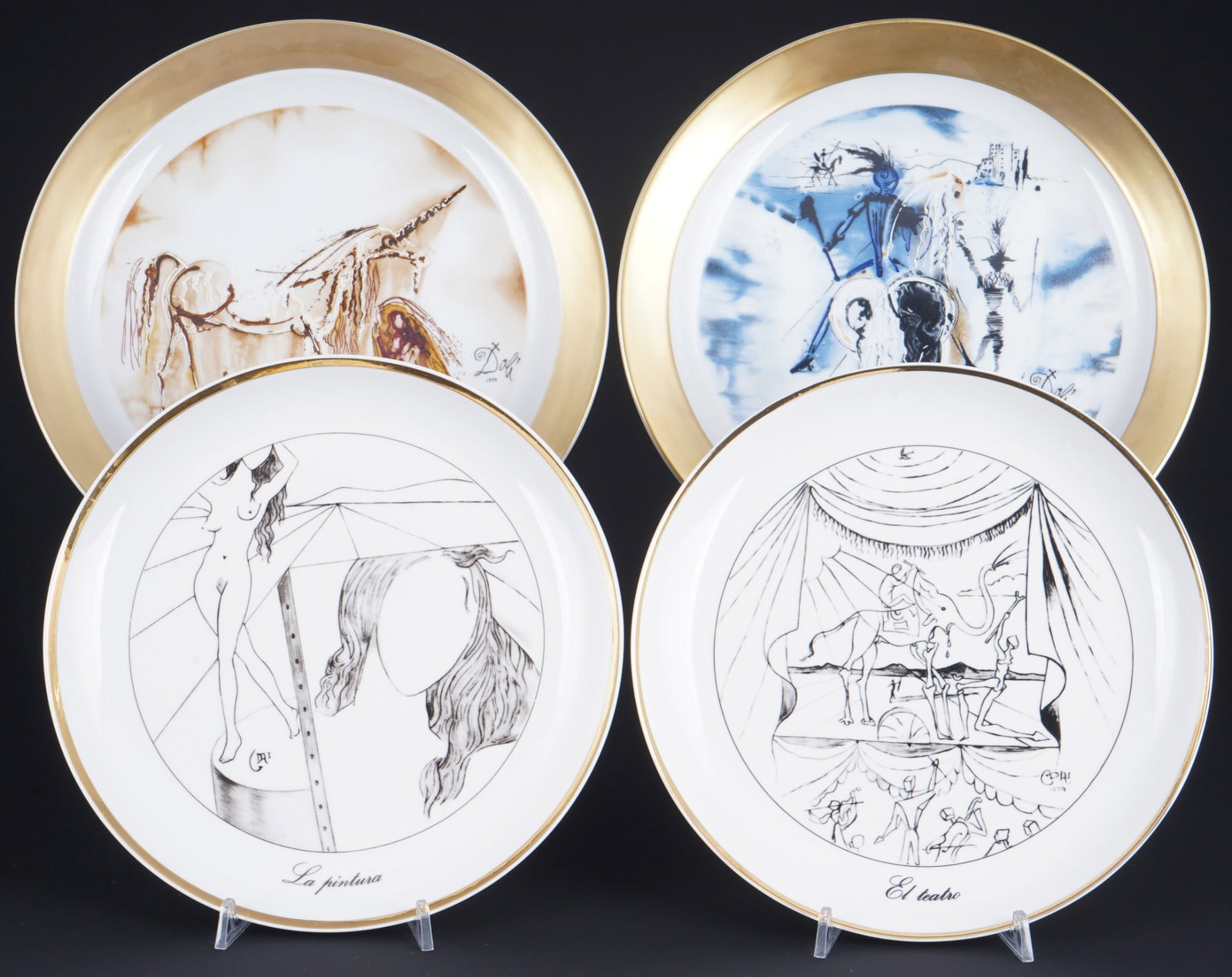 Salvador DALI 4 collection plates - Bidasoa/Irabia, (1 of 6)