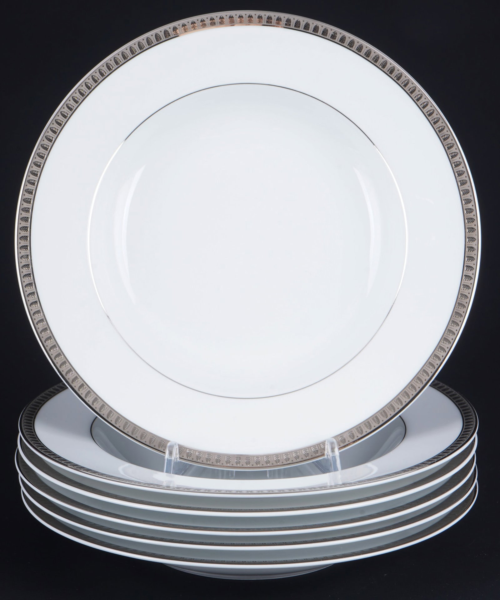 Christofle Malmaison Platinum 6 soup plates - Limoges, (1 of 3)