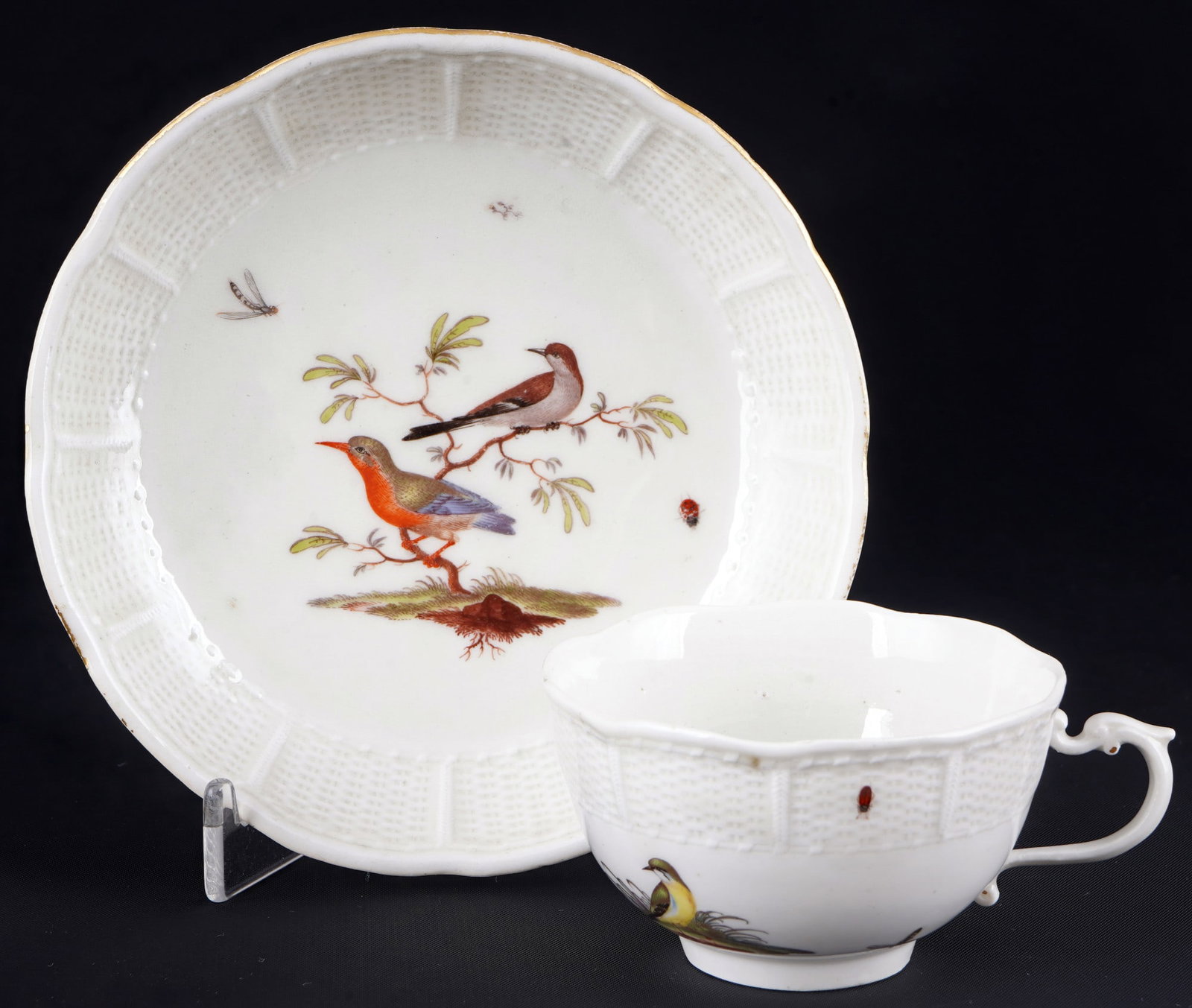 Ludwigsburg cup with birds and insects, 18th century (1 of 6)