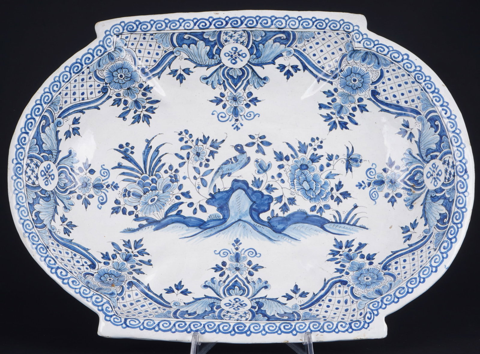 De Porceleyne Fles large faience plate, 18th century (1 of 3)