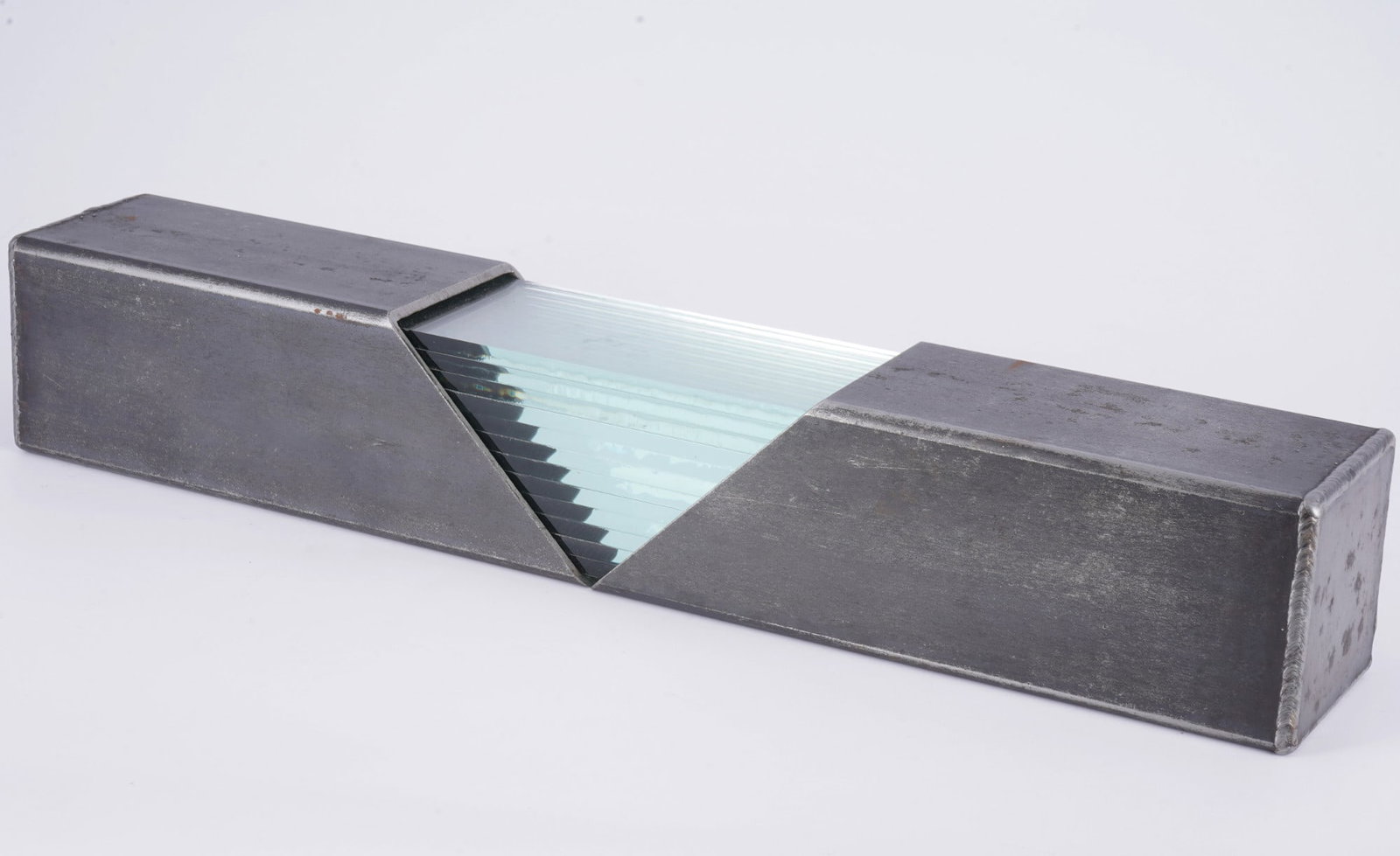 Benedikt ZINT (*1954), probably object art made of steel and glass, (1 of 9)
