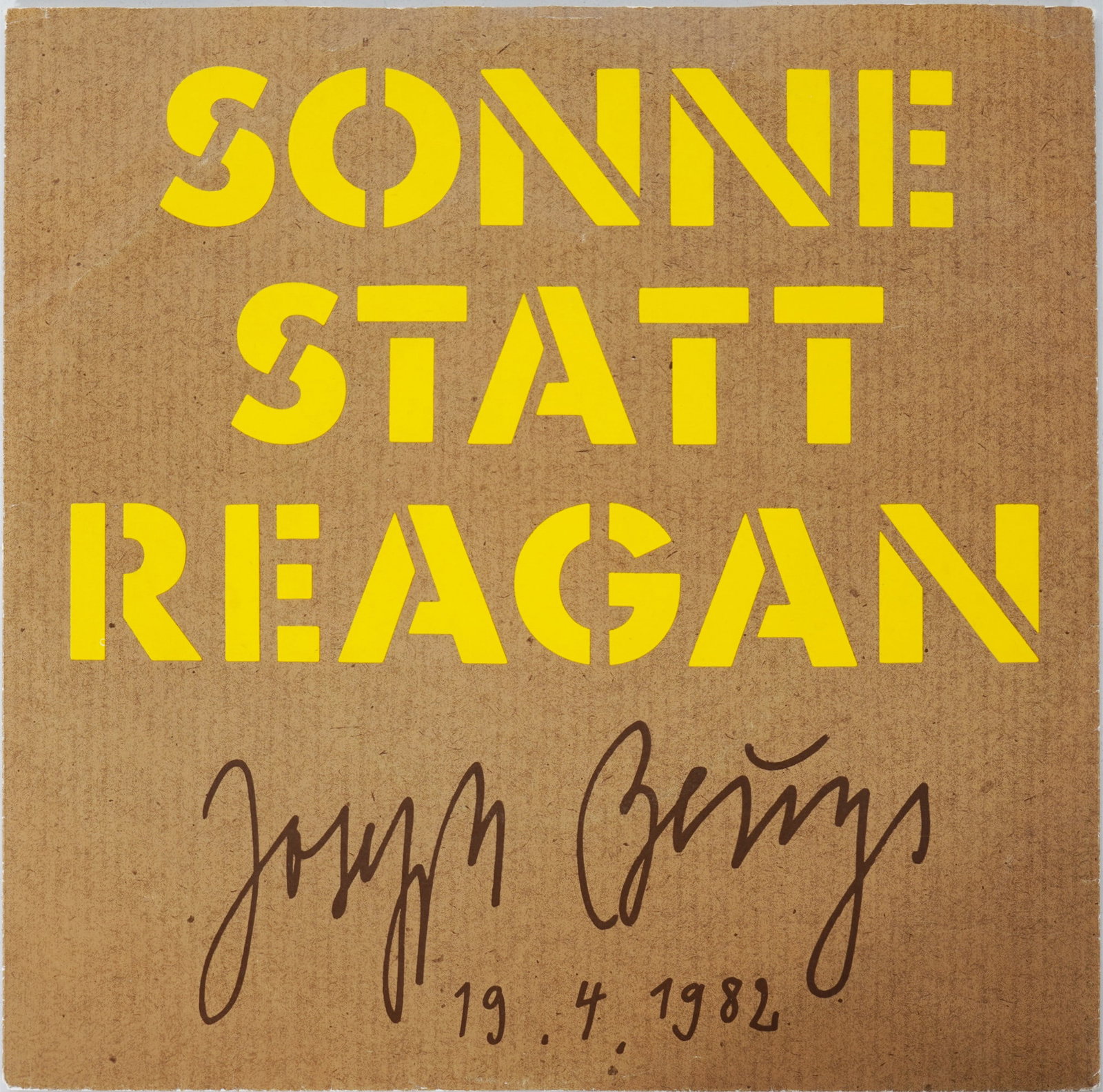 Joseph Beuys (1921-1986) record - sun instead of Reagan 1982, (1 of 4)