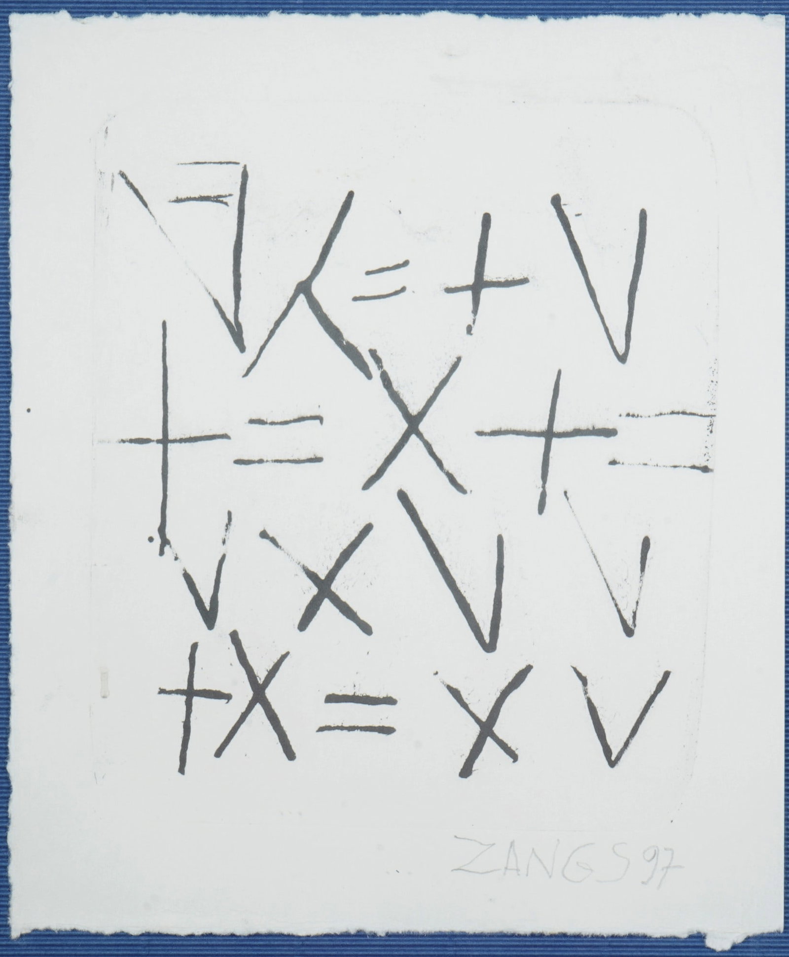 Herbert ZANGS (1924-2003) Arithmetic Symbols 1997, (1 of 4)