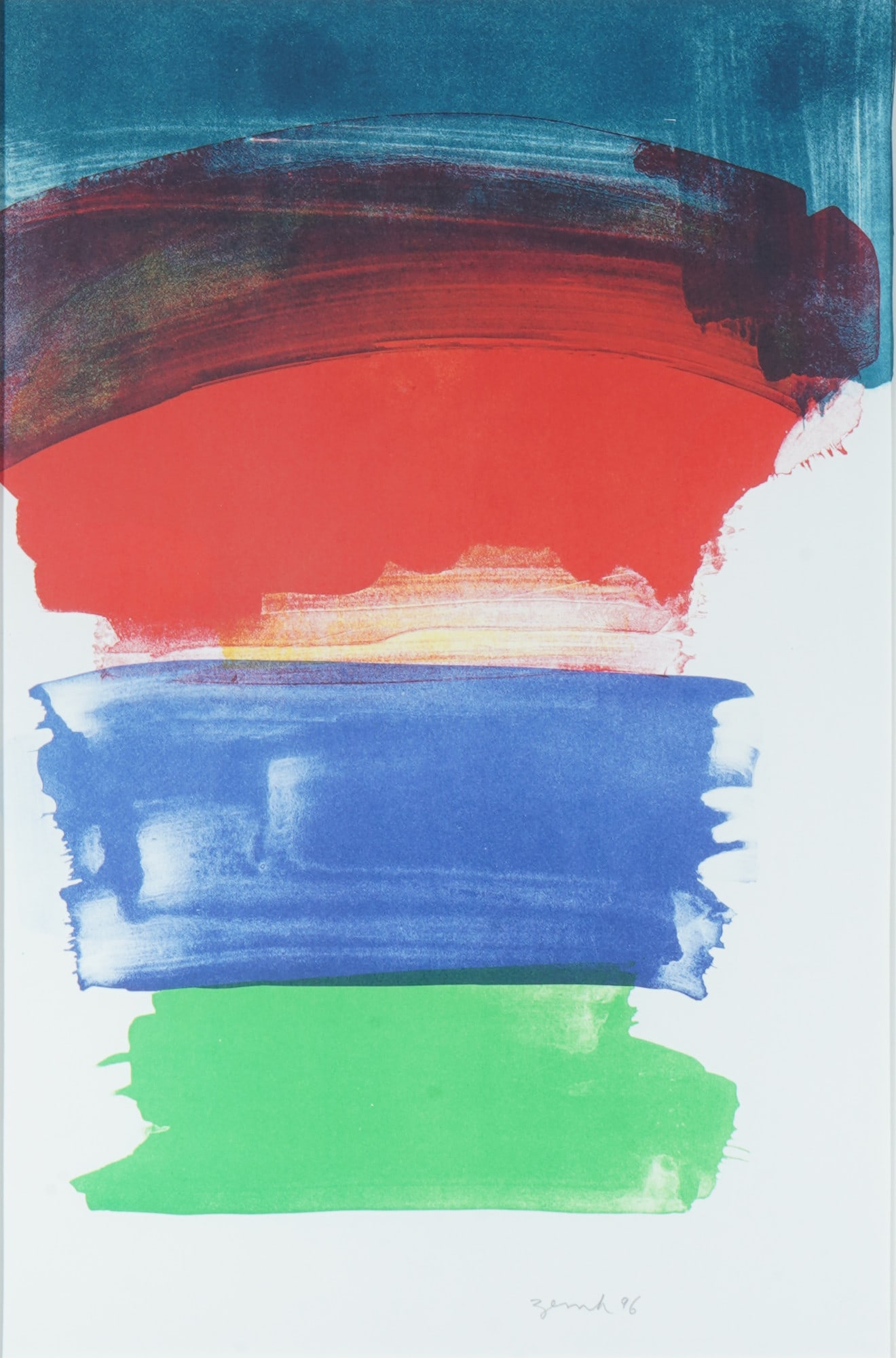Jerry ZENIUK (1945) Colour stripes - modern composition from the series "Berlin Lithographs" from (1 of 4)
