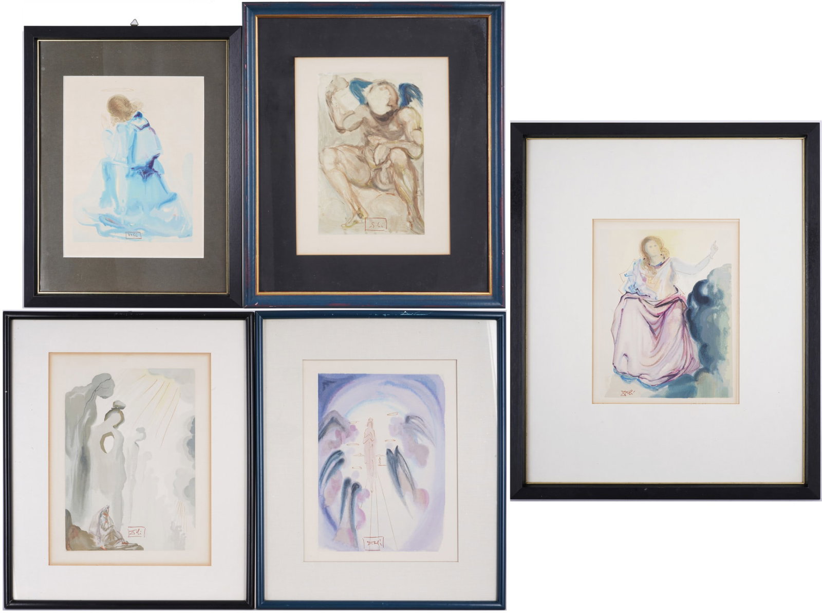 Salvador Dali (1904-1989) 5 works from The Divine Comedy, (1 of 4)