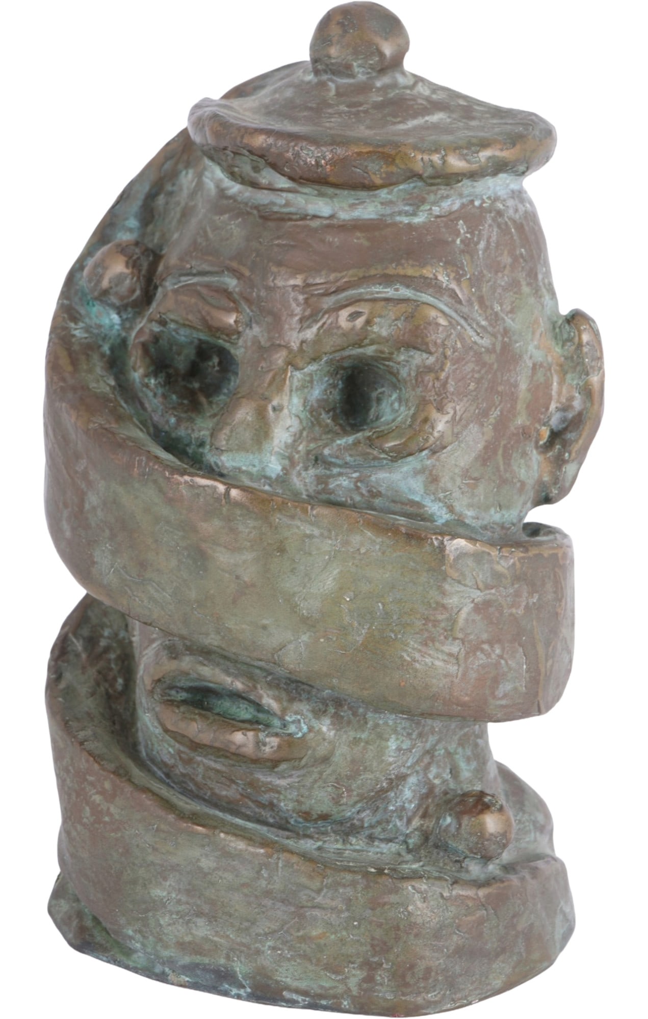 Pieter BoeMMELS (1951) bronze The Artist from 2006 - limited 1/10,: bronze patinated, marked on the base P. Boemmels 2006, limited edition 1/10, german painter, draftsman and sculptor born 1951 in Frauenberg, co-founder of the Cologne artists' group Muelheimer Freihei