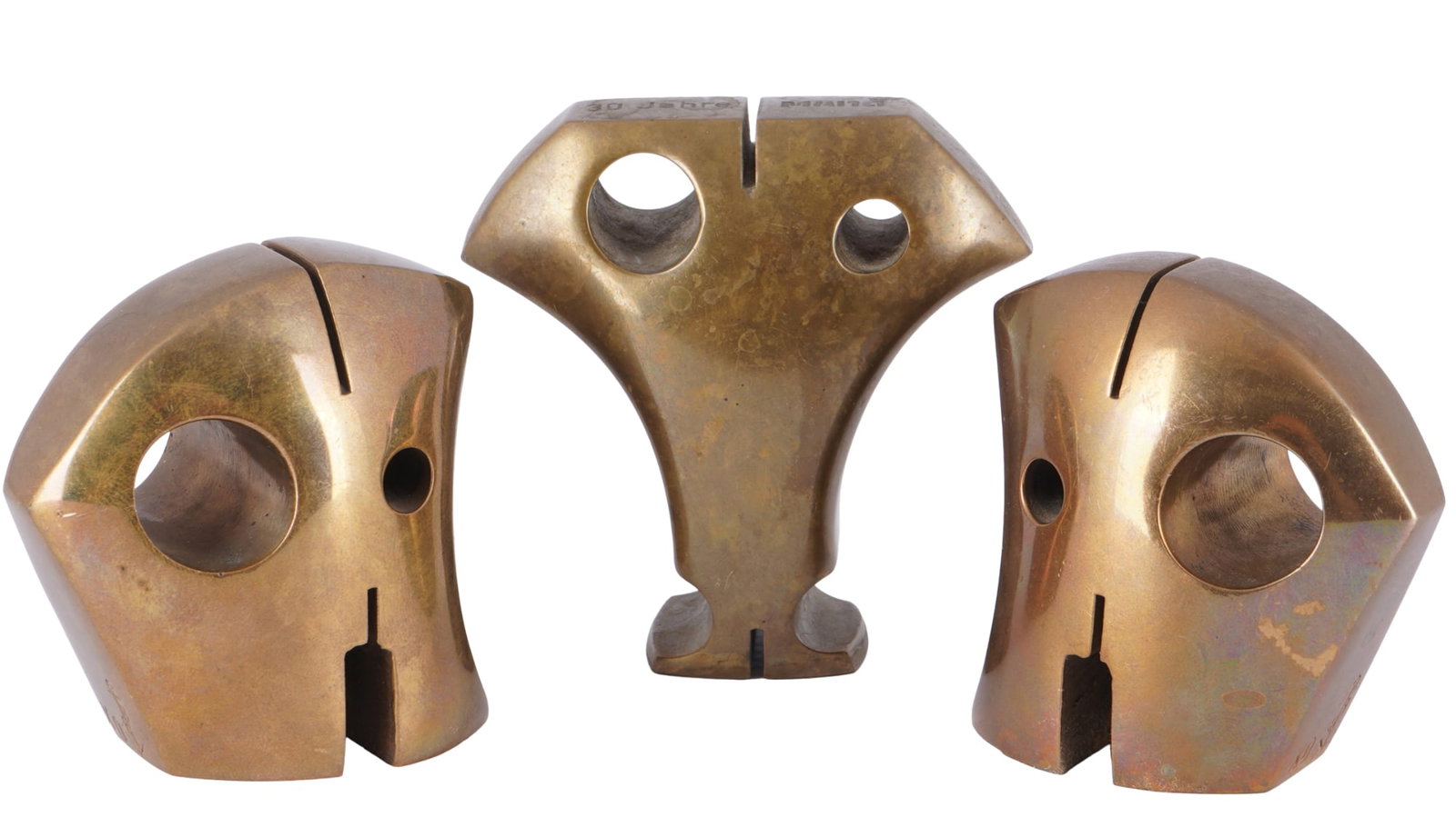Gerd EDINGER (*1951) 3 bronze XO signs, (1 of 7)