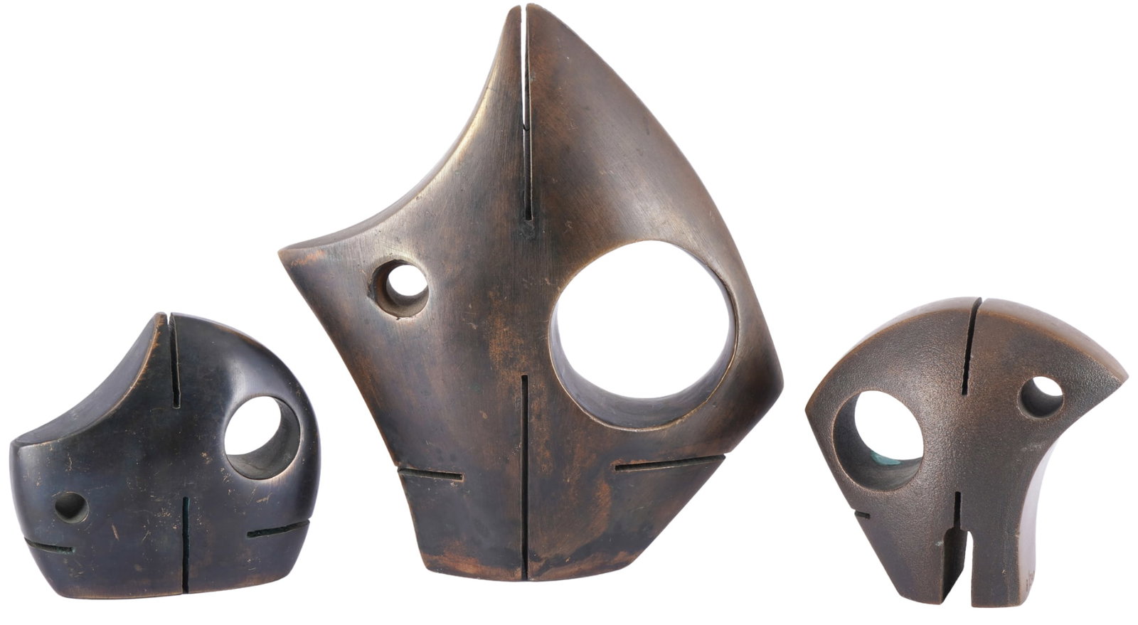 Gerd EDINGER (*1951) 3 bronze XO signs, (1 of 7)