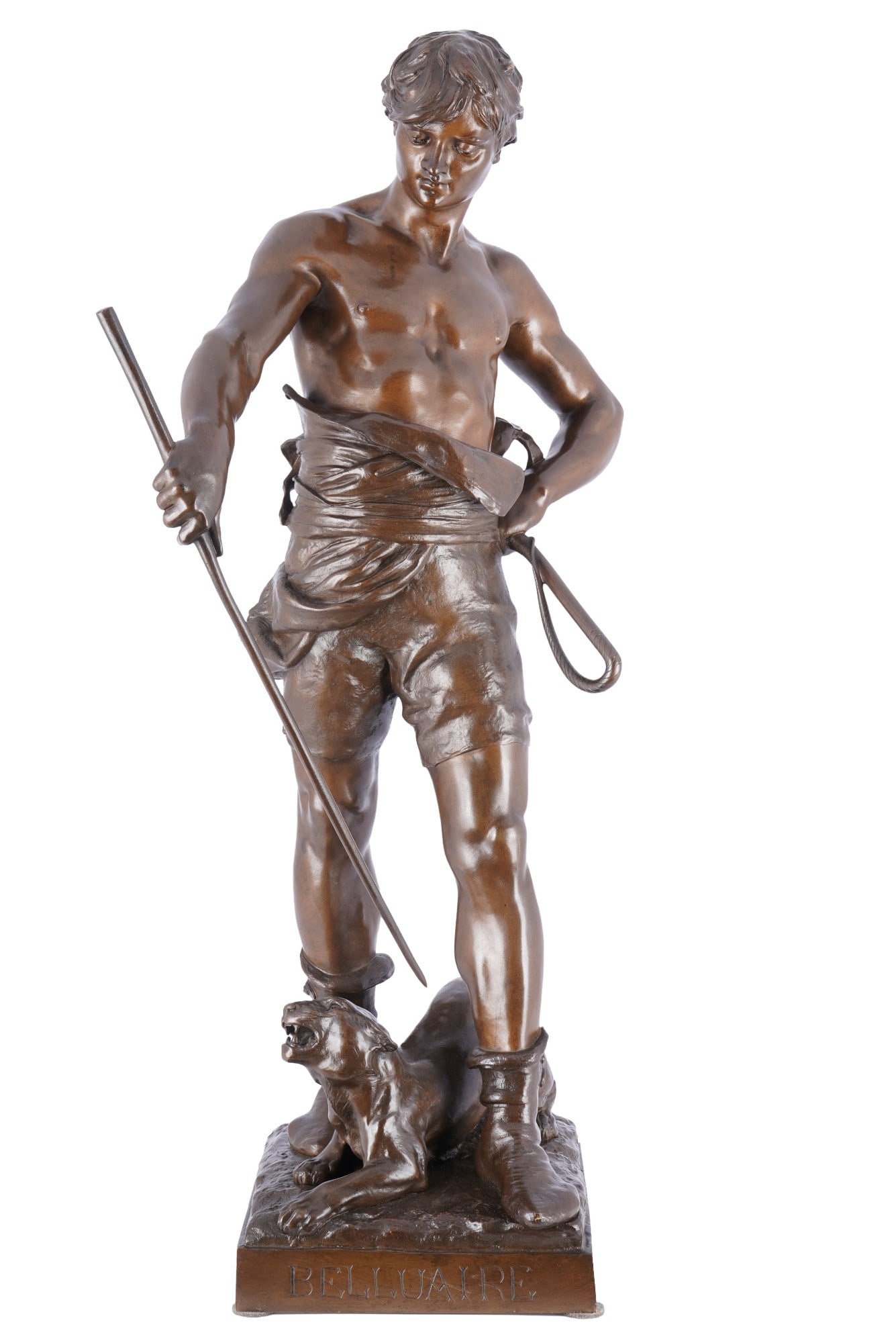 Eug?ne MARIOTON (1854-1933) large bronze Belluaire,: bronze, signed Eug. Marioton, with foundry stamp Fonderie Siot-Decauville Paris, designed by Eug?ne MARIOTON (1854-1933), french sculptor and medallist - best known for his elegant and powerful bronze