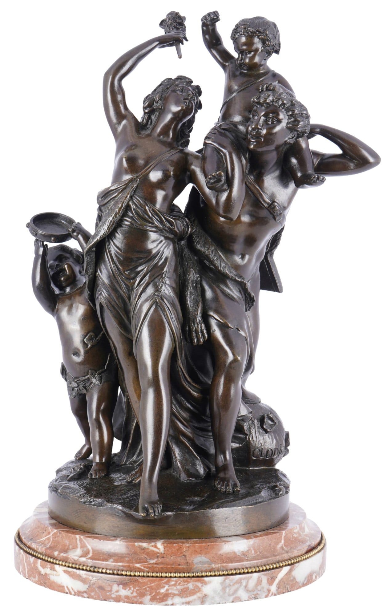 Claude Michel CLODION (1738-1814) bronze Triumph of Bacchus, (1 of 6)