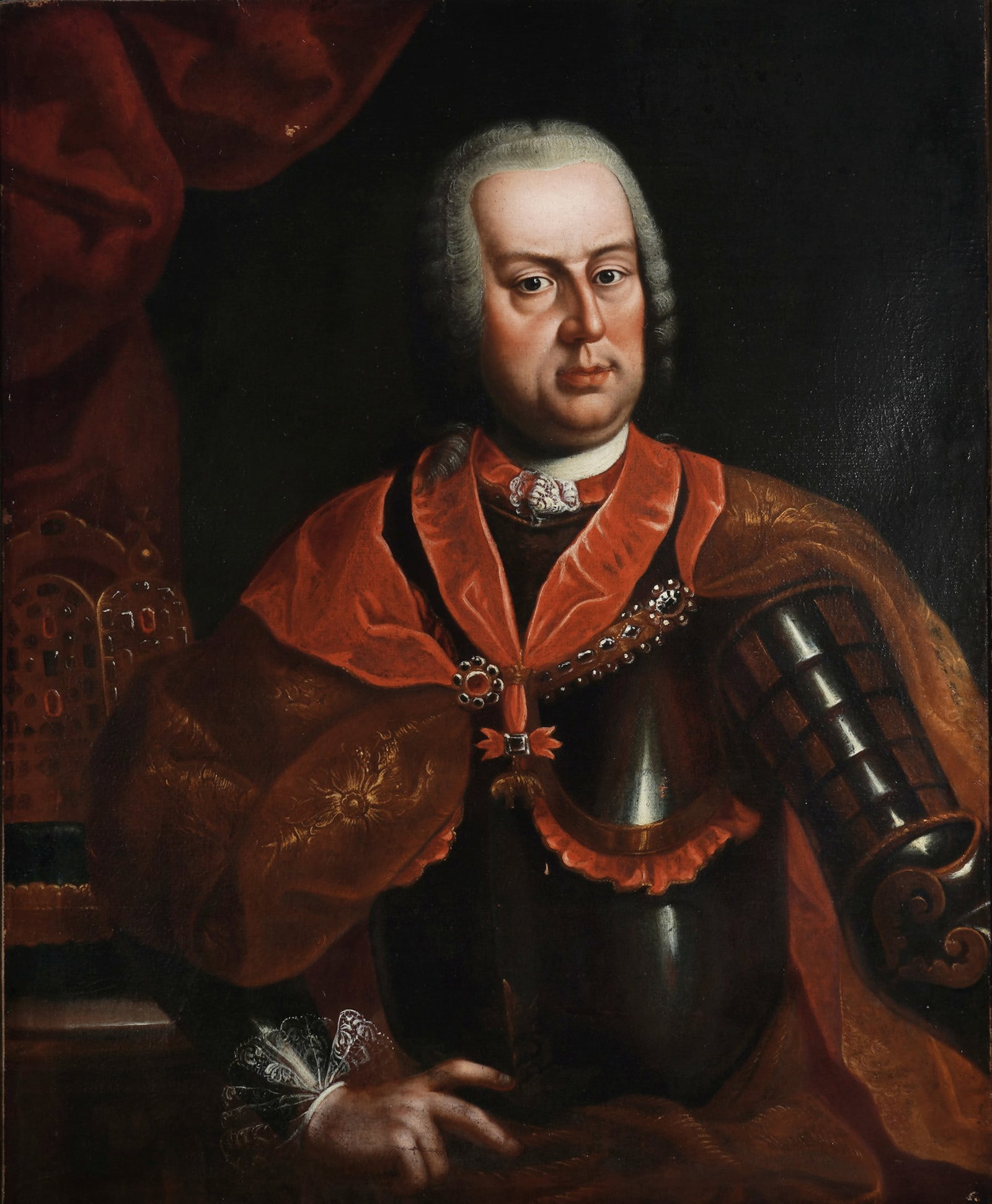 Circle of Martin VAN MEYTENS (1695-1770) Portrait of Francis Stephen of Lorraine, (1 of 3)